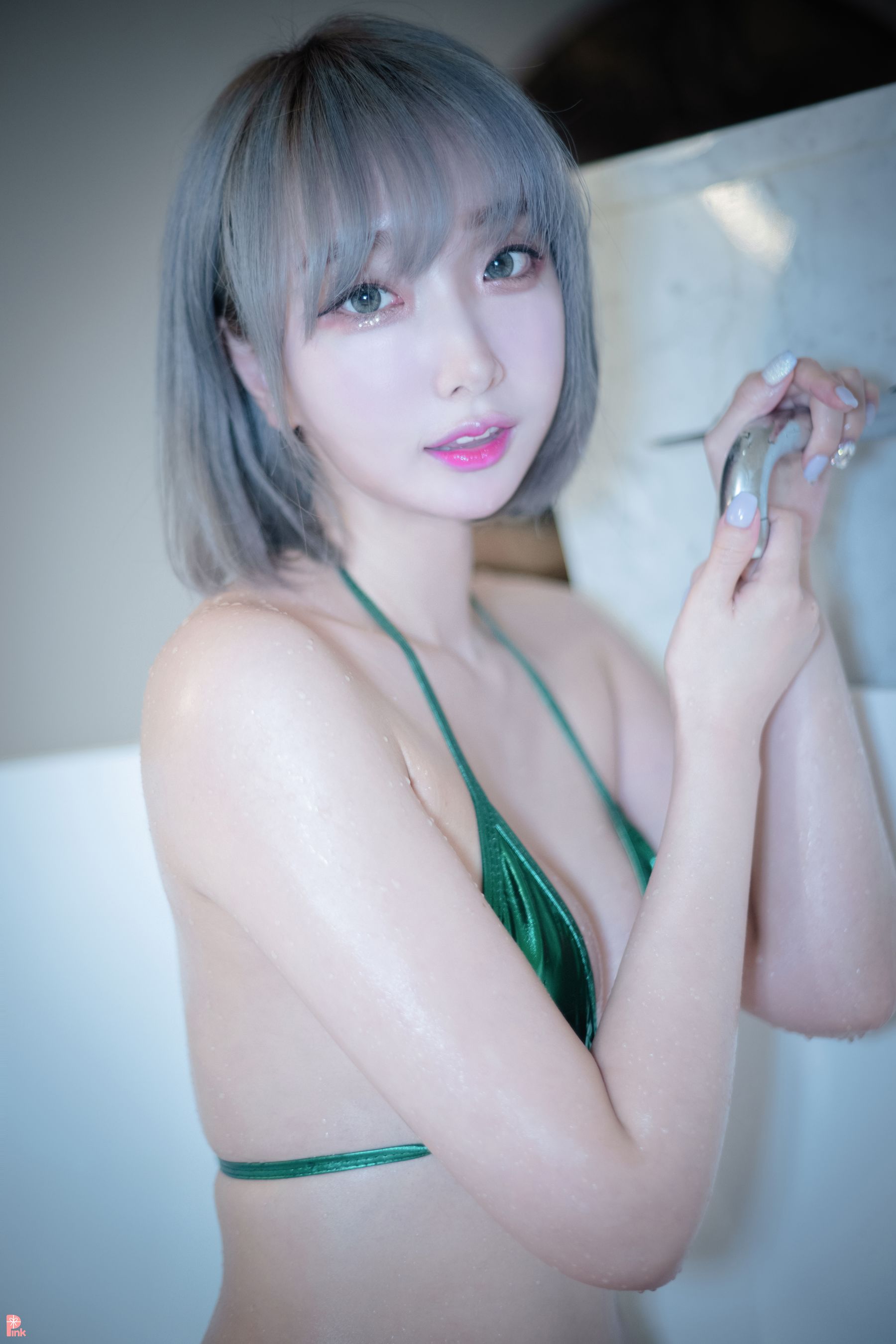 PINK RIBBON Dayeon – E-bIKINI Green 日韩写真-第62张