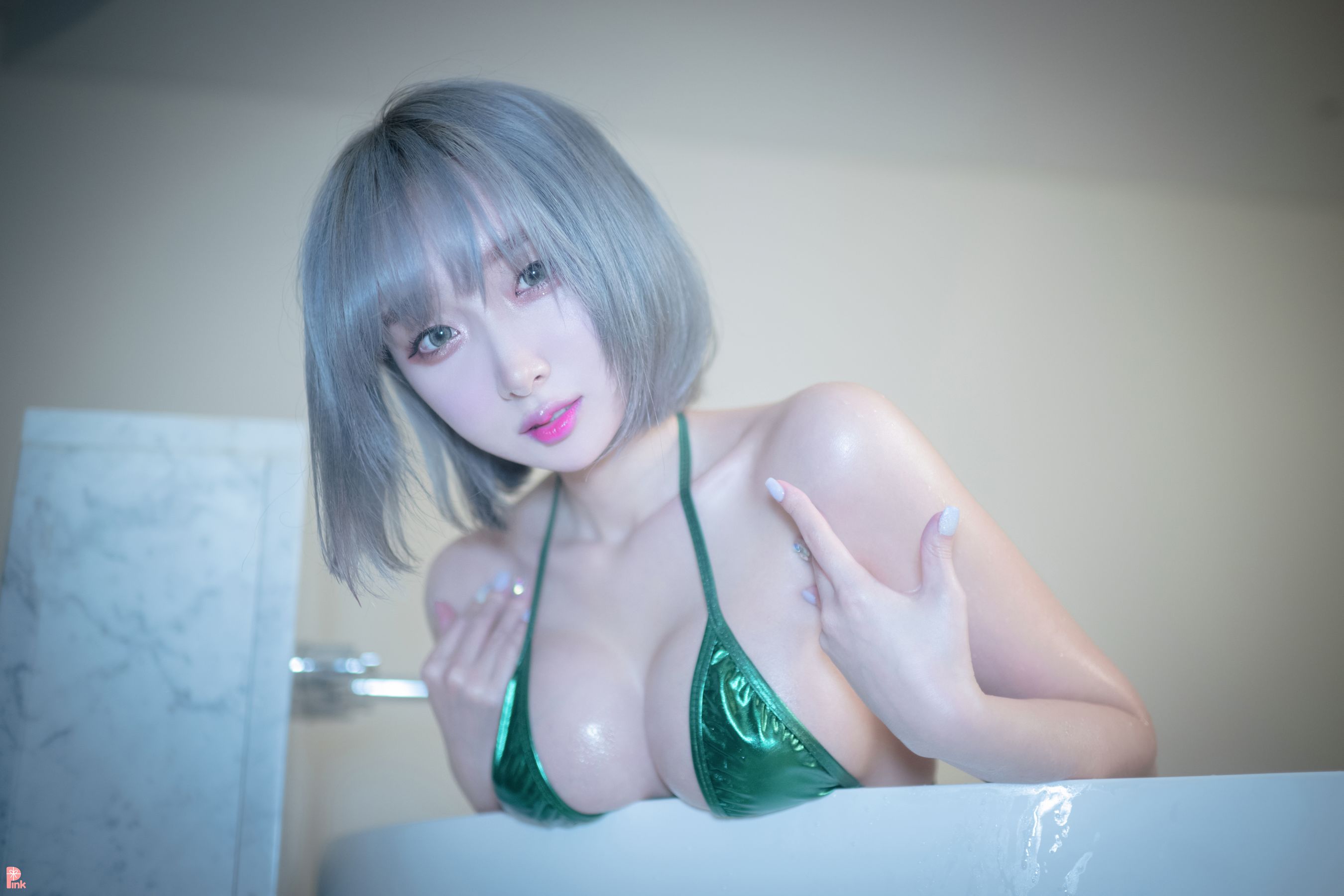 PINK RIBBON Dayeon – E-bIKINI Green 日韩写真-第53张
