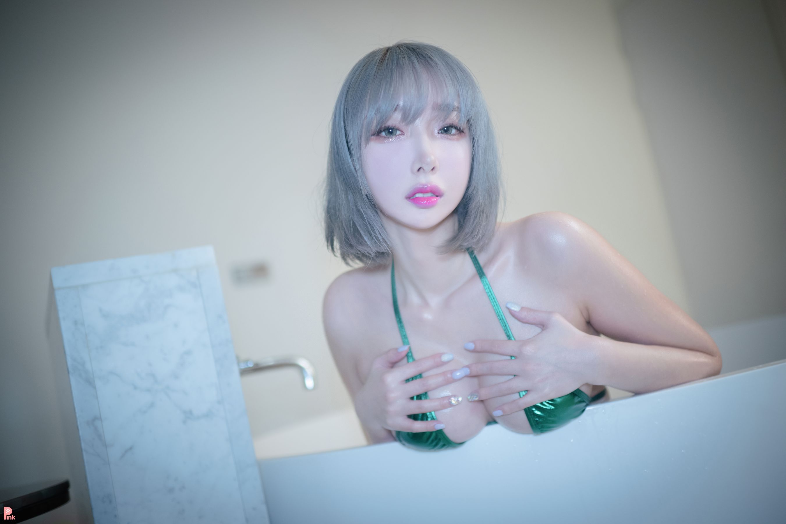 PINK RIBBON Dayeon – E-bIKINI Green 日韩写真-第59张