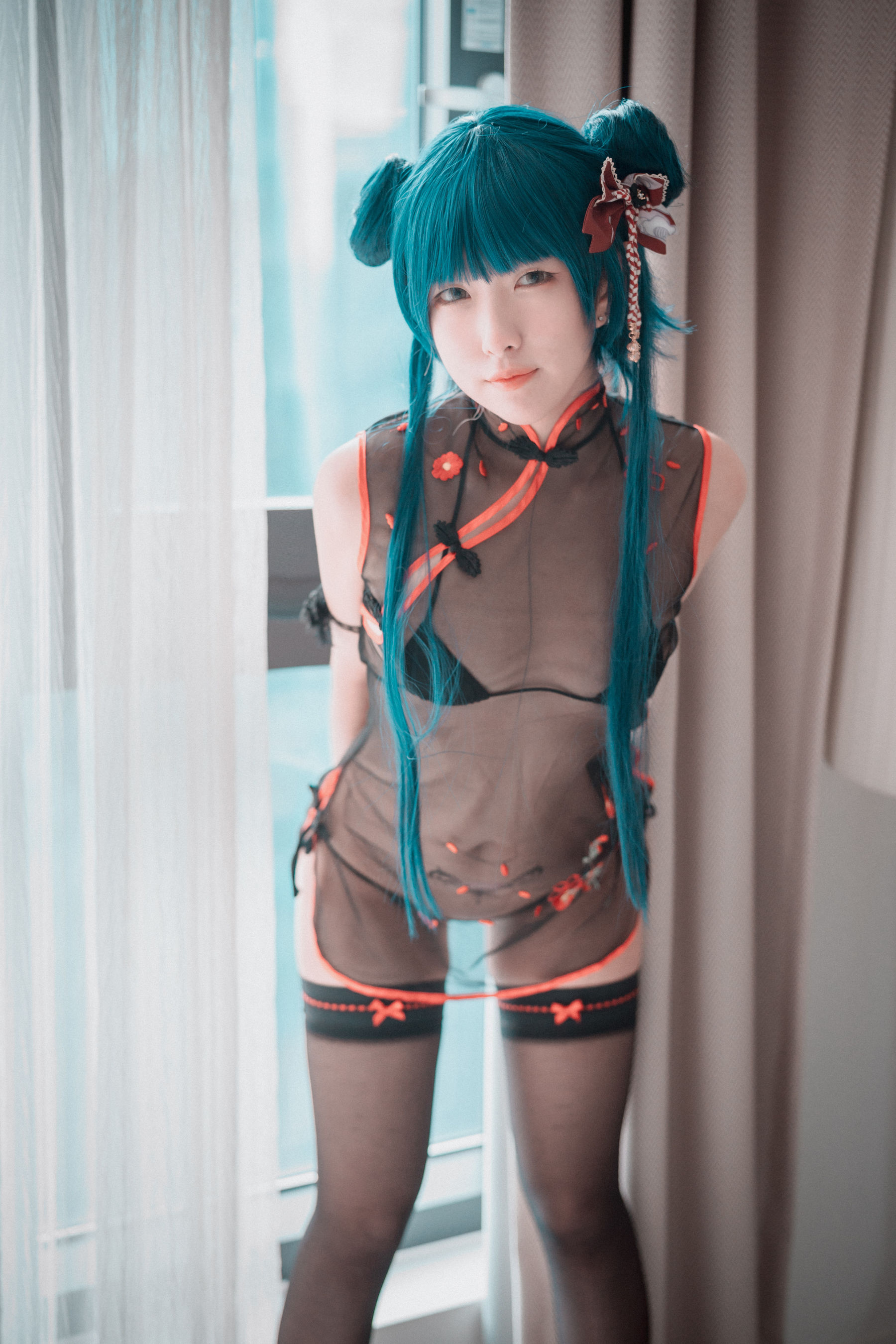 [DJAWA] Sonson – Sheer Qipao Girl 日韩写真-第35张