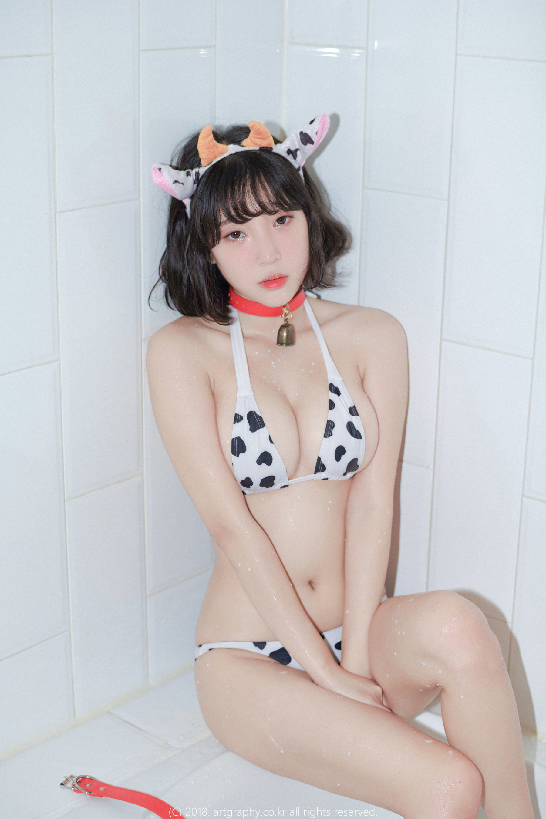 [ARTGRAVIA] VOL.039 姜仁卿 – 白猫少女+奶牛尤物 日韩写真-第37张