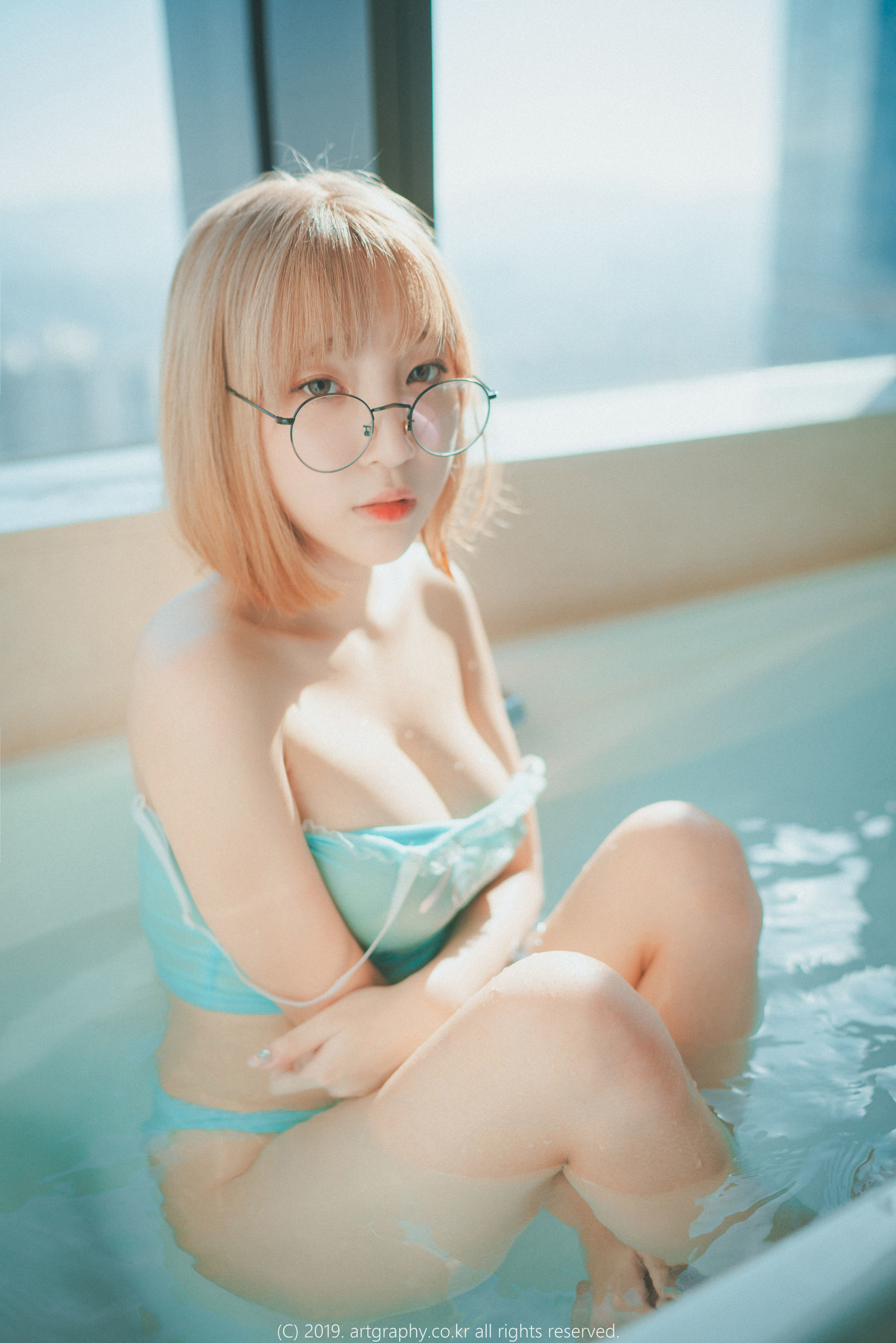 [ARTGRAVIA] VOL.056 姜仁卿 – 蕾丝内衣+吊带小背心 日韩写真-第5张