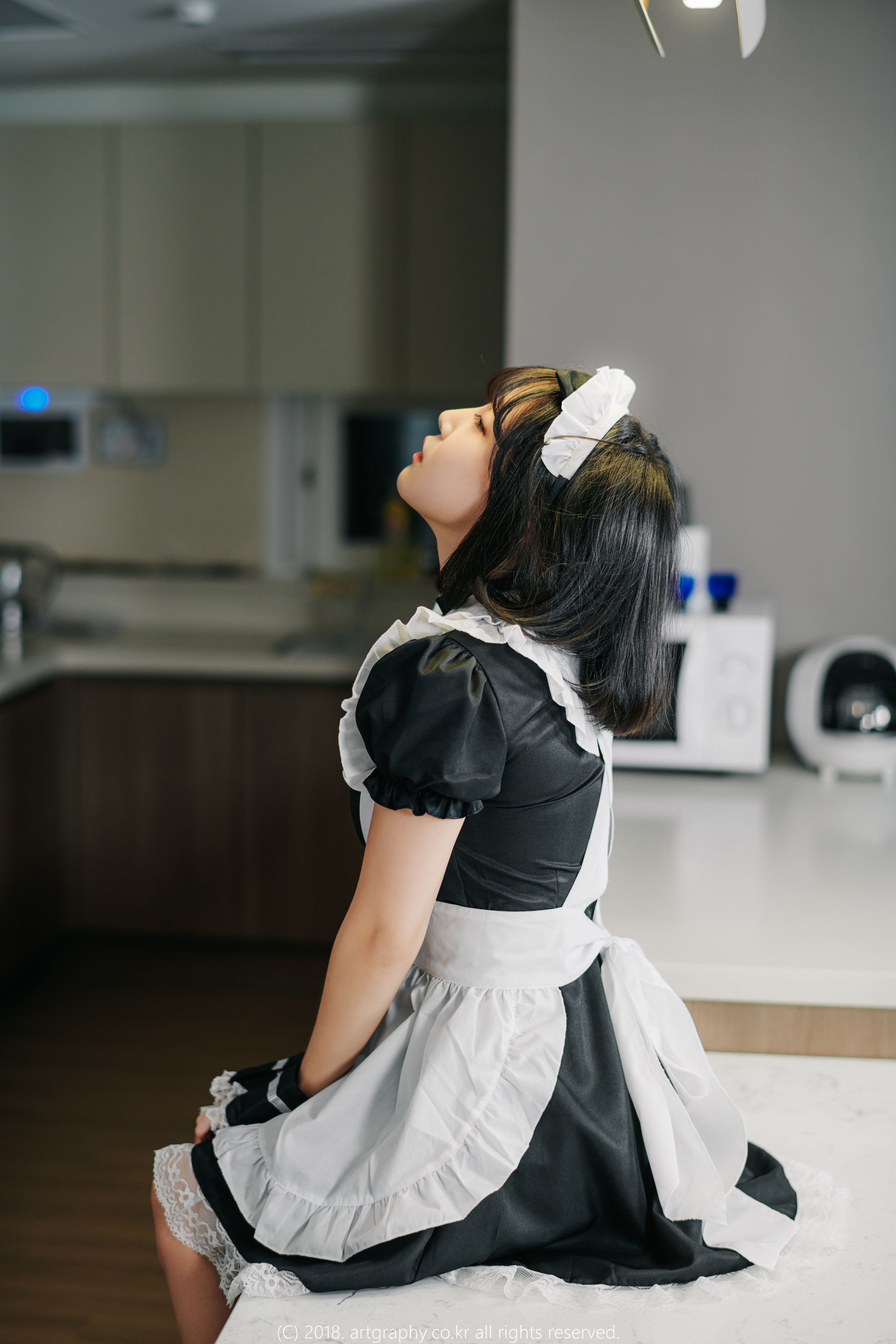 [ARTGRAVIA] VOL.042 姜仁卿 – 黑丝制服+女仆诱惑 日韩写真-第14张