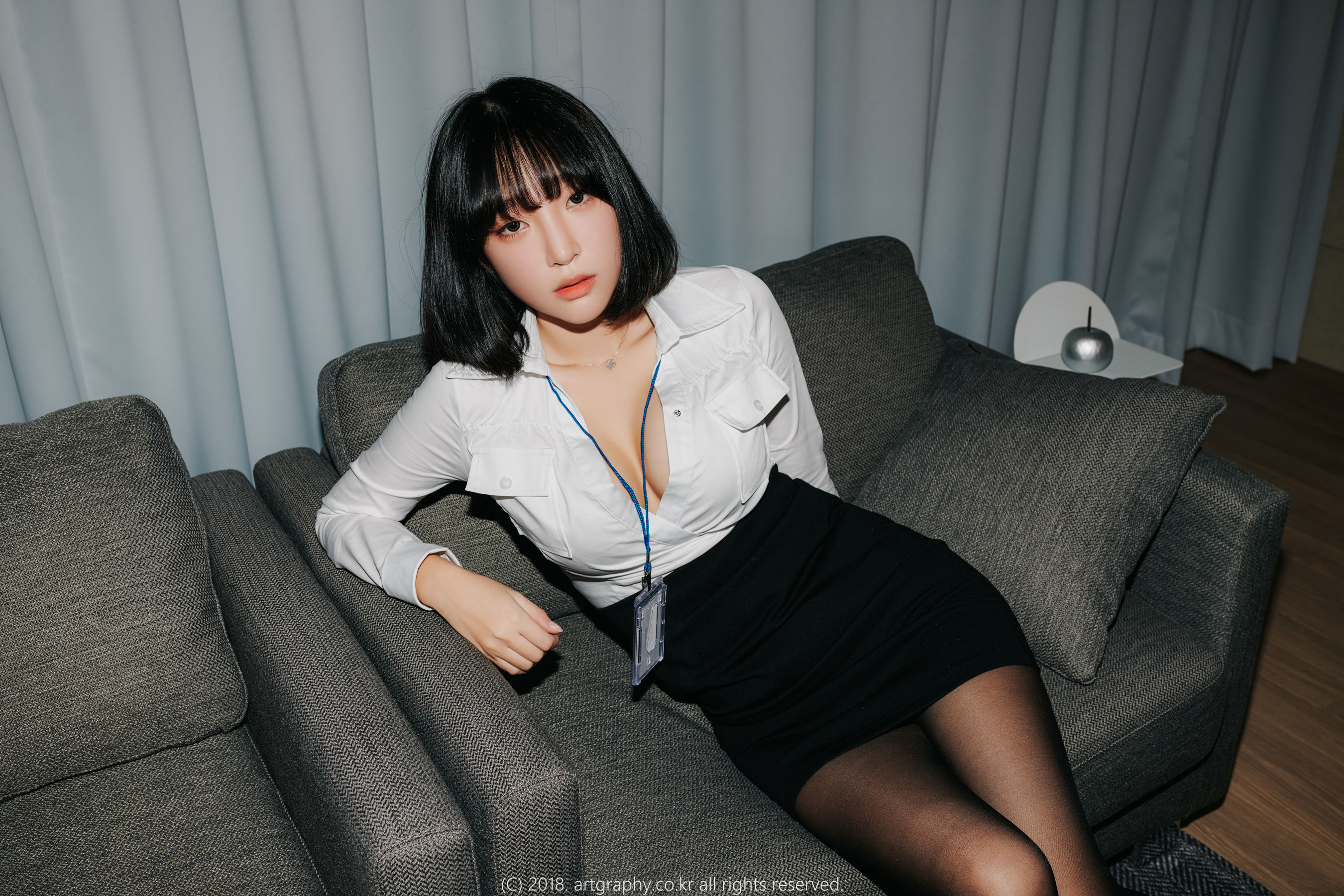 [ARTGRAVIA] VOL.042 姜仁卿 – 黑丝制服+女仆诱惑 日韩写真-第7张
