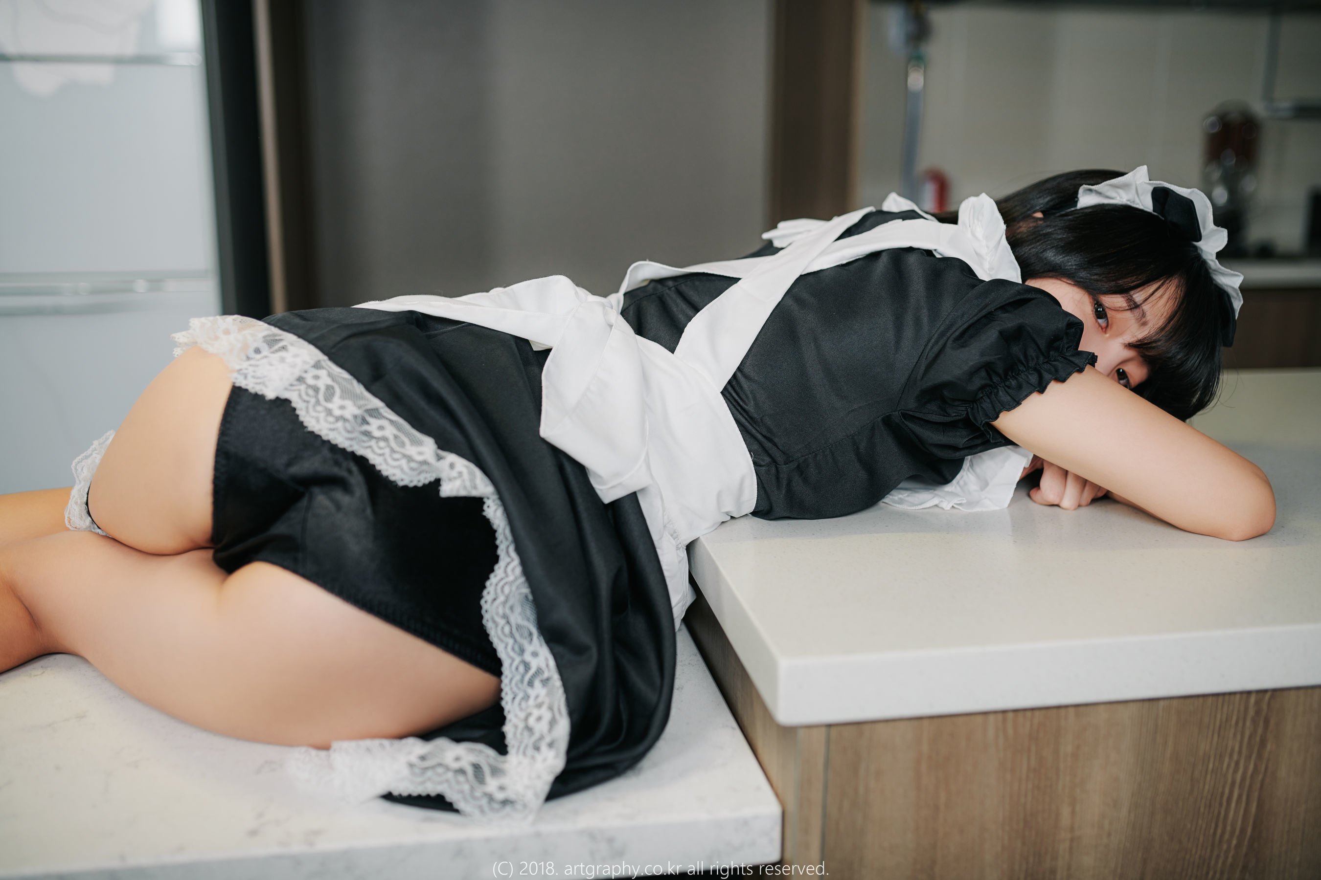 [ARTGRAVIA] VOL.042 姜仁卿 – 黑丝制服+女仆诱惑 日韩写真-第10张