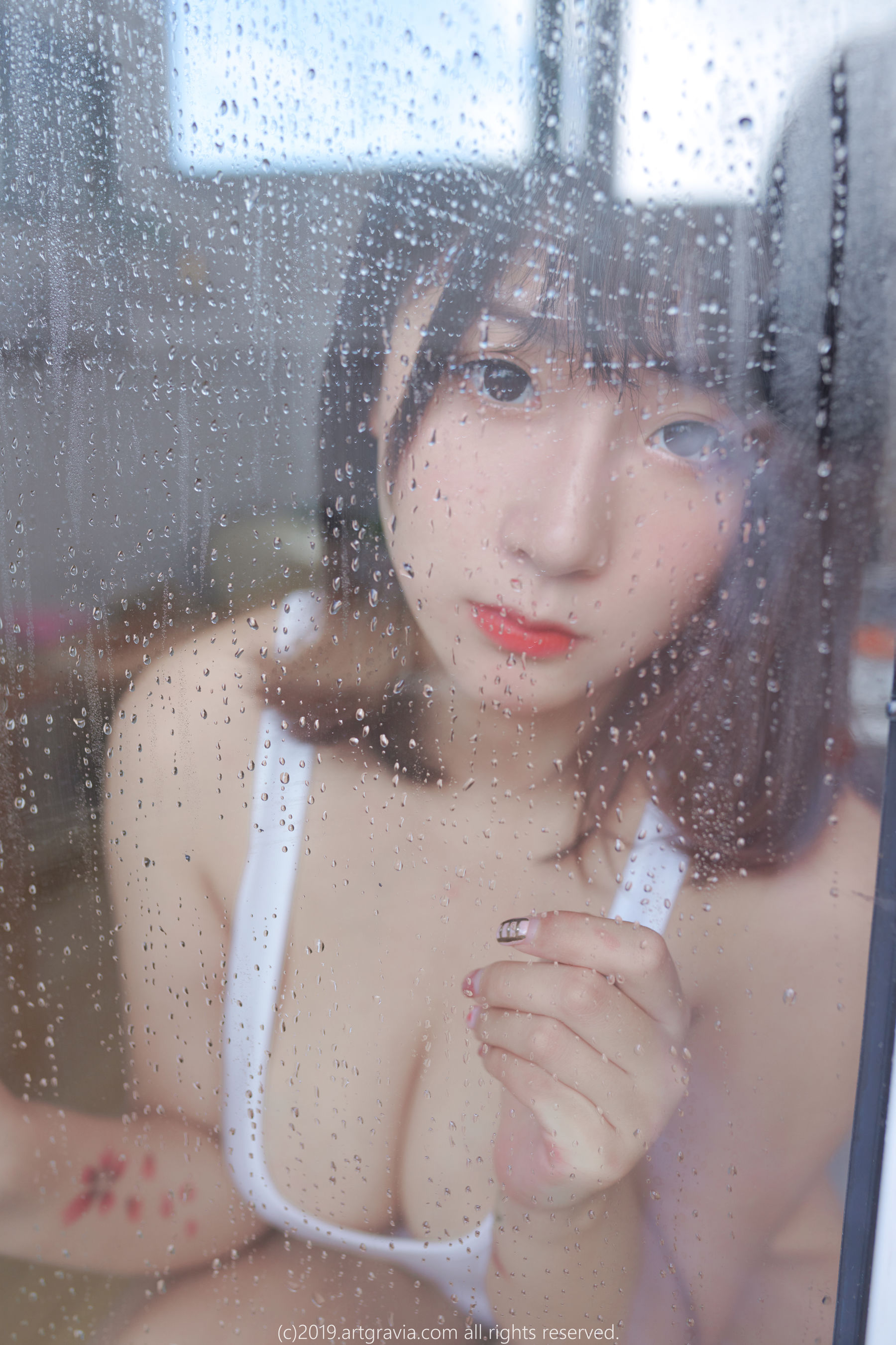 [ARTGRAVIA] 猫九酱Sakura 高叉连体衣齐逼小短裙 日韩写真-第19张