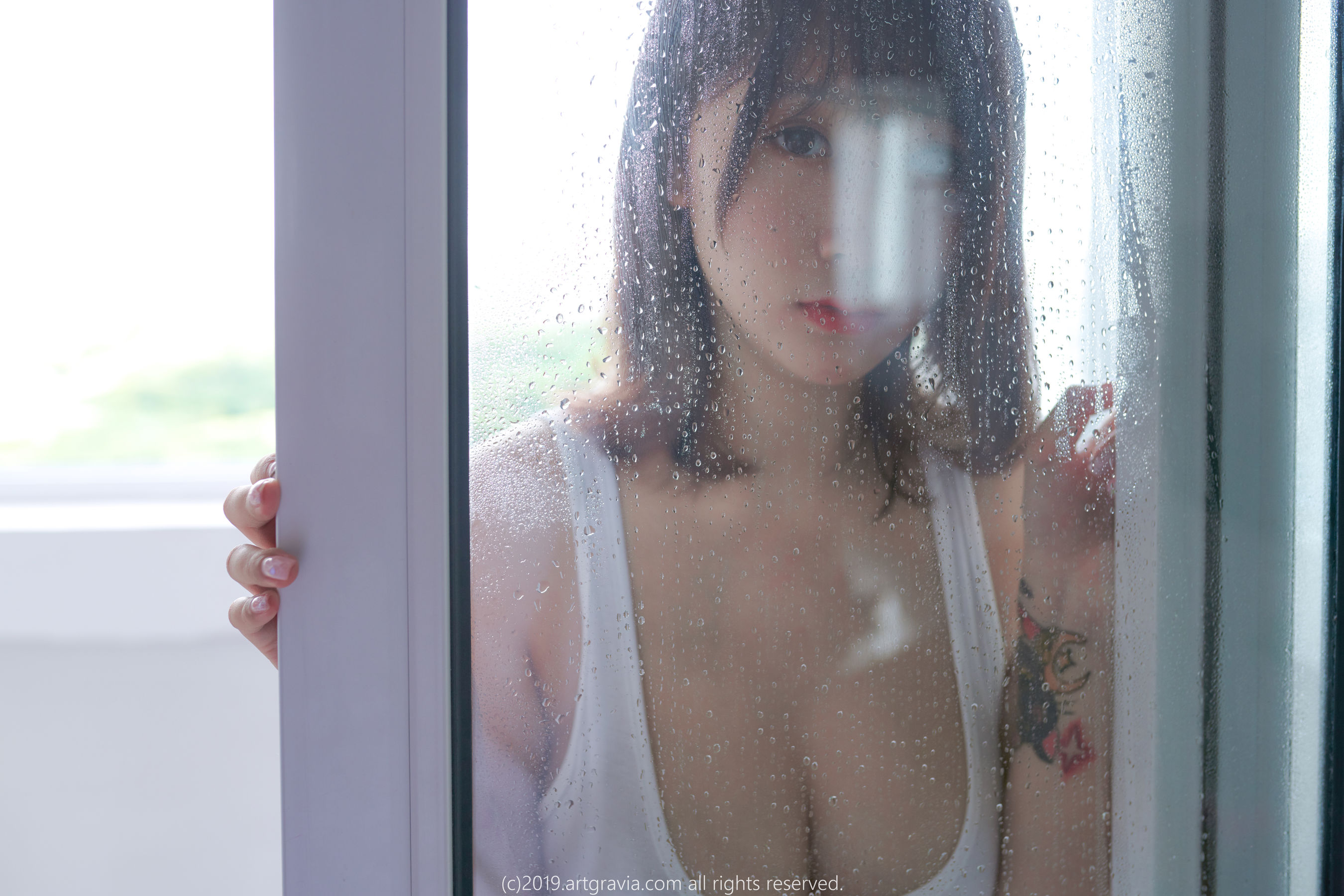 [ARTGRAVIA] 猫九酱Sakura 高叉连体衣齐逼小短裙 日韩写真-第18张