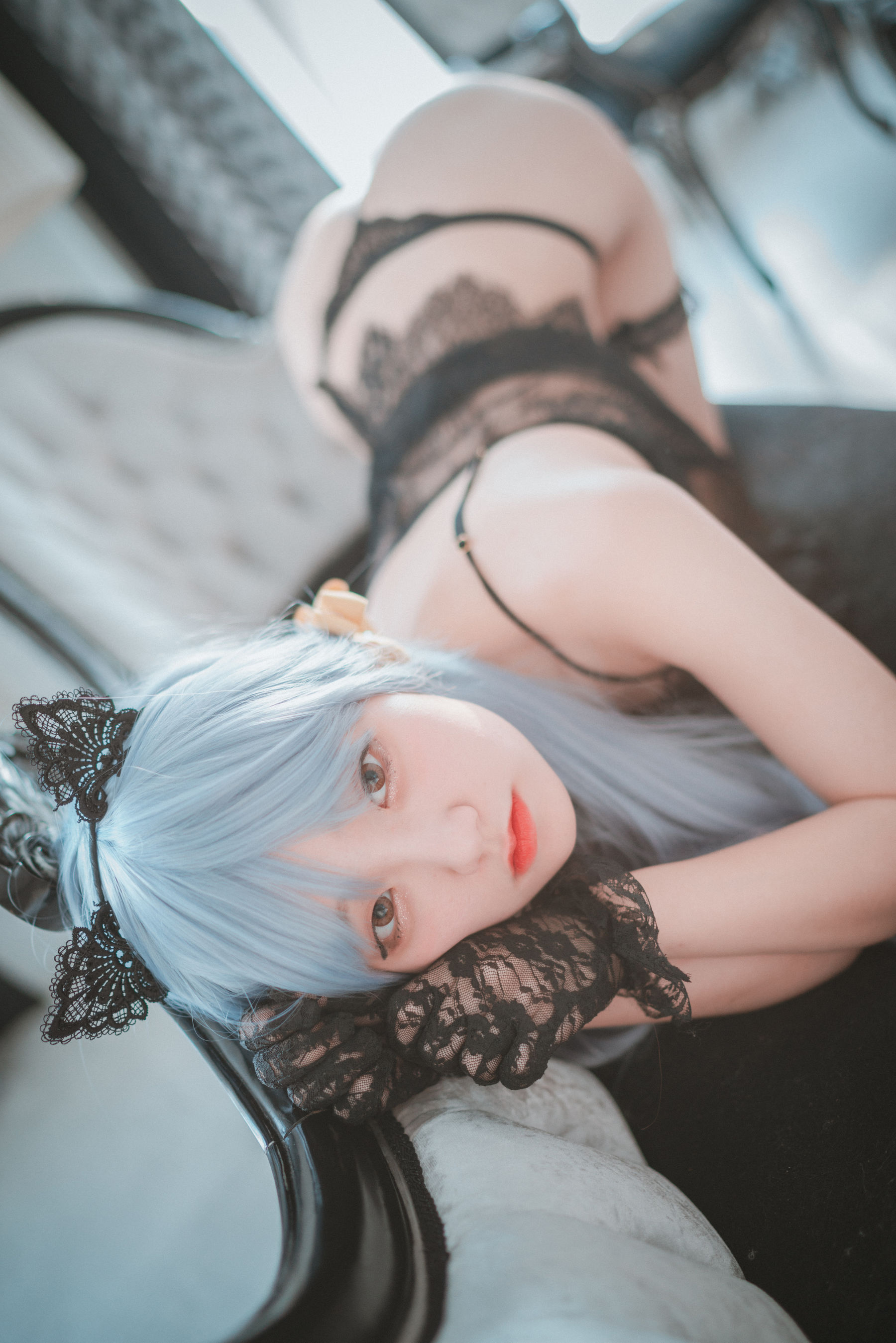 [DJAWA] Jenny – Schwarz und Weiß Katzenmädchen 日韩写真-第16张