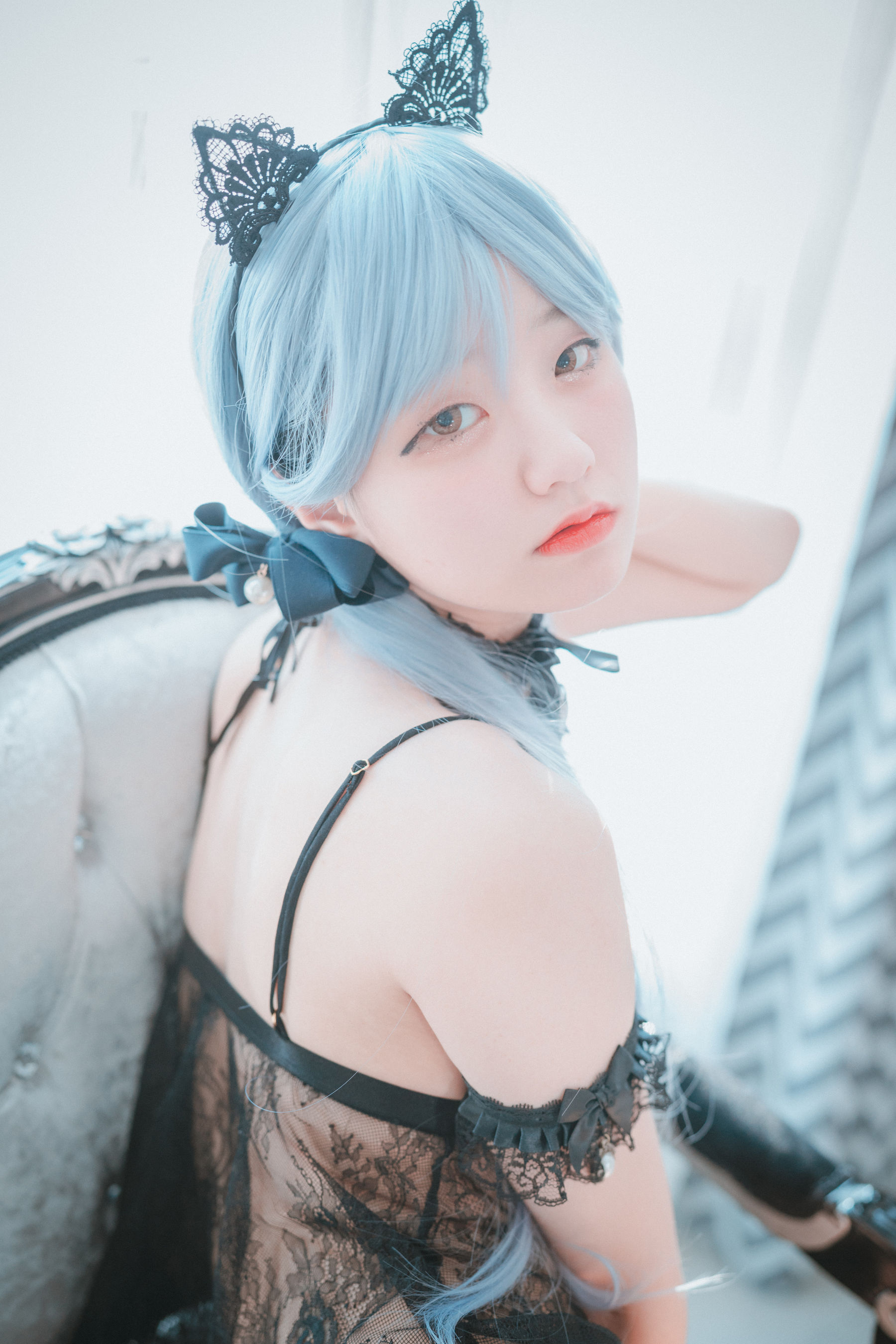 [DJAWA] Jenny – Schwarz und Weiß Katzenmädchen 日韩写真-第28张