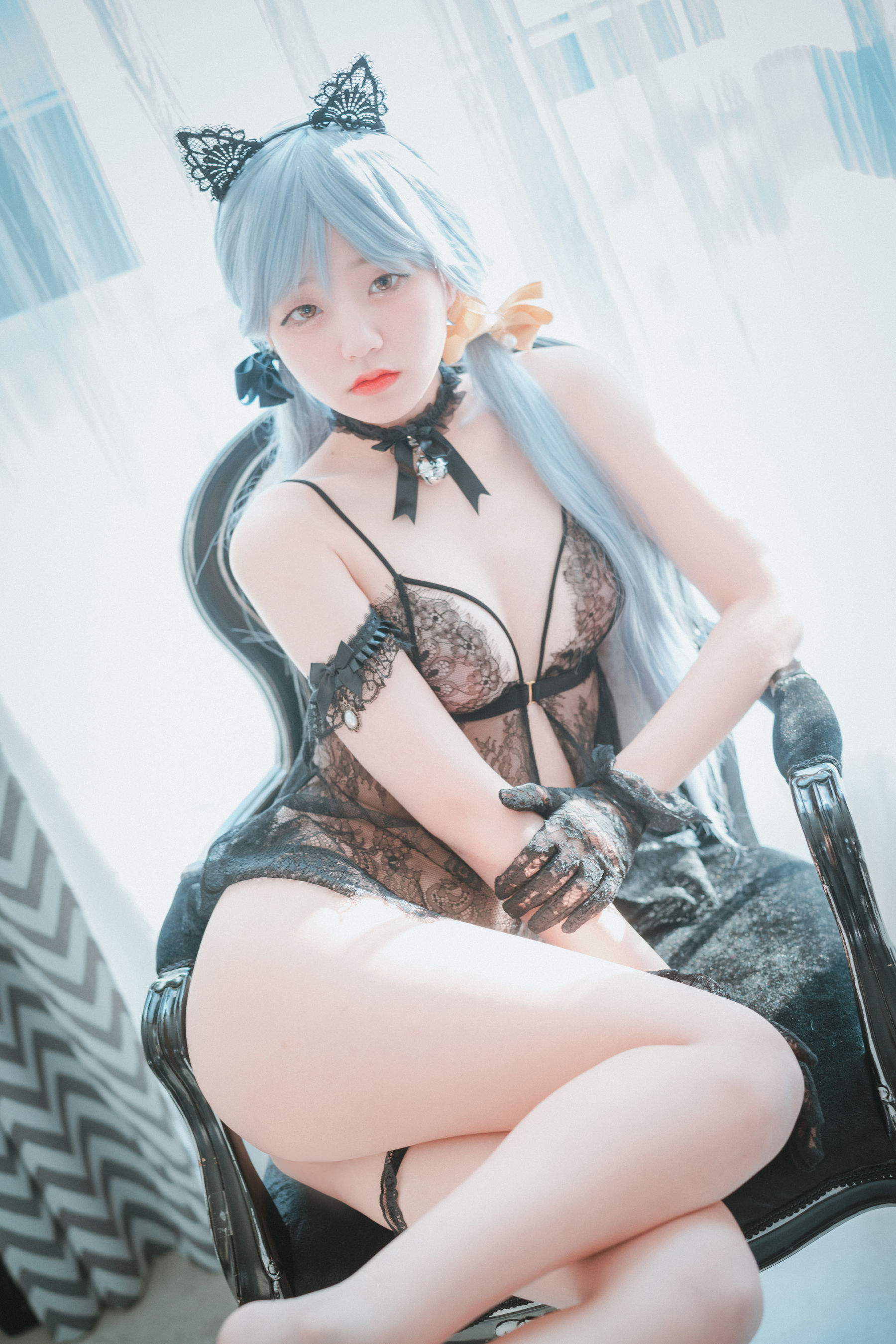[DJAWA] Jenny – Schwarz und Weiß Katzenmädchen 日韩写真-第24张
