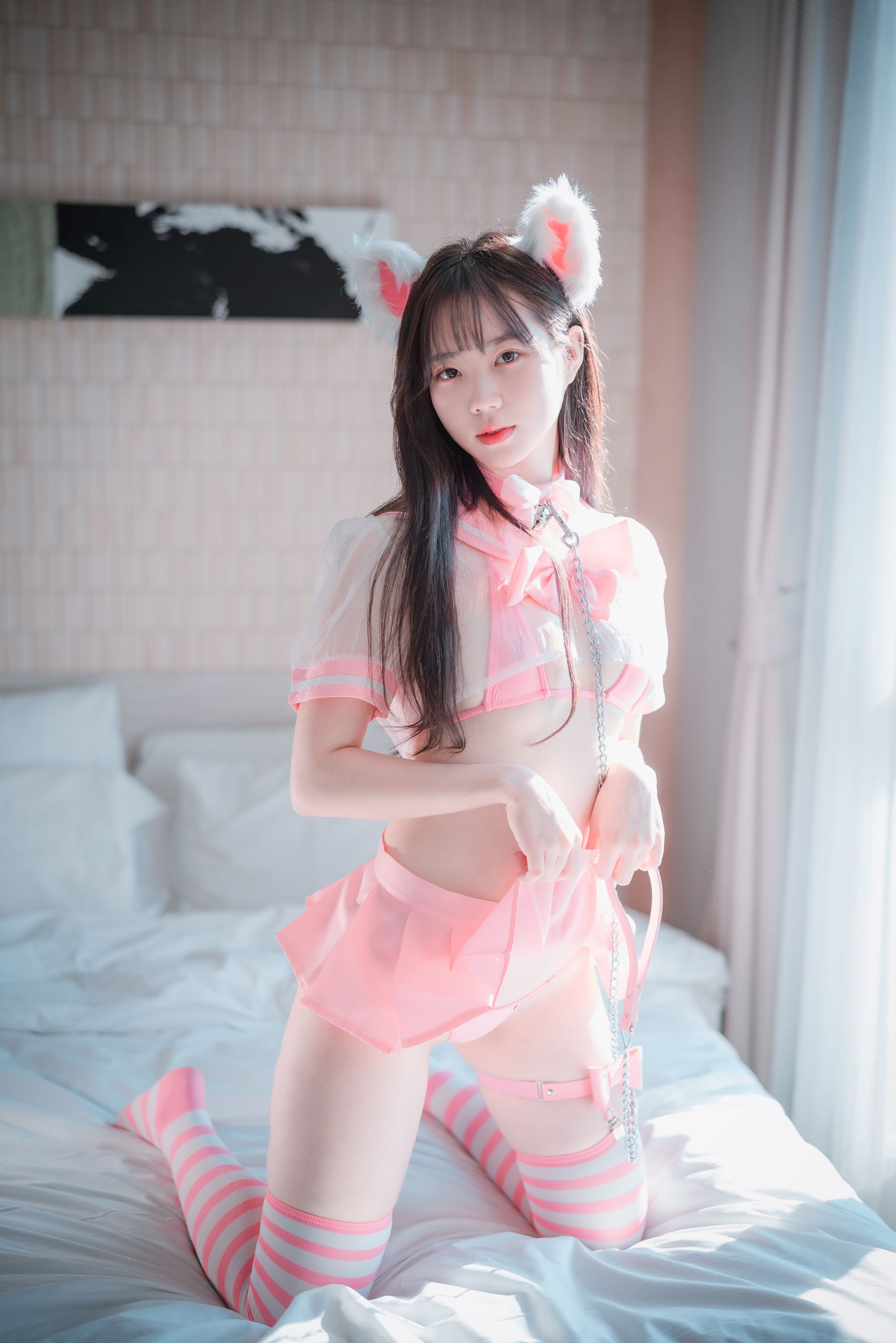 [DJAWA] MyuA – Catgirl in Pink 日韩写真-第3张