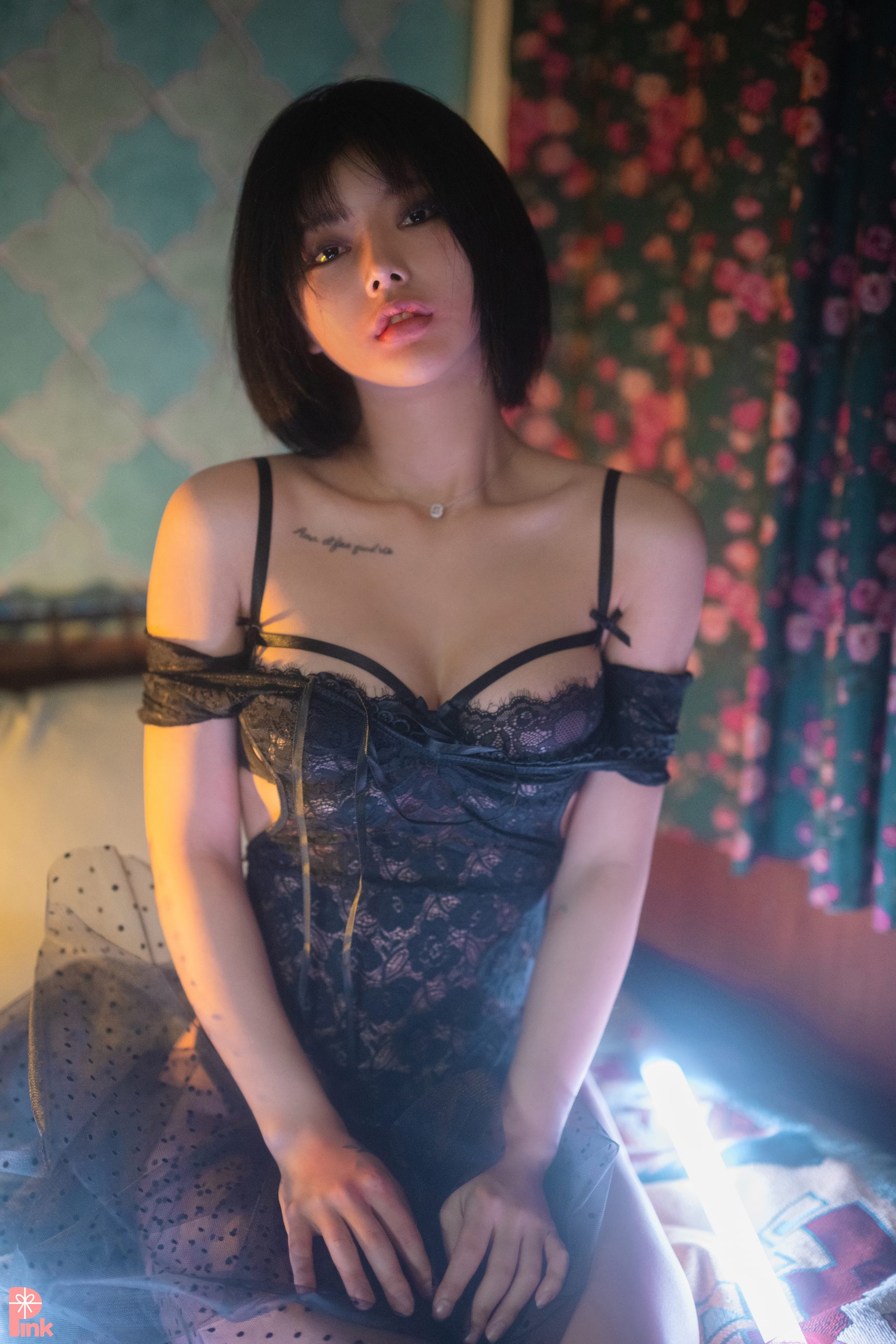 [PINK RIBBON] Uuuha – Black 日韩写真-第4张