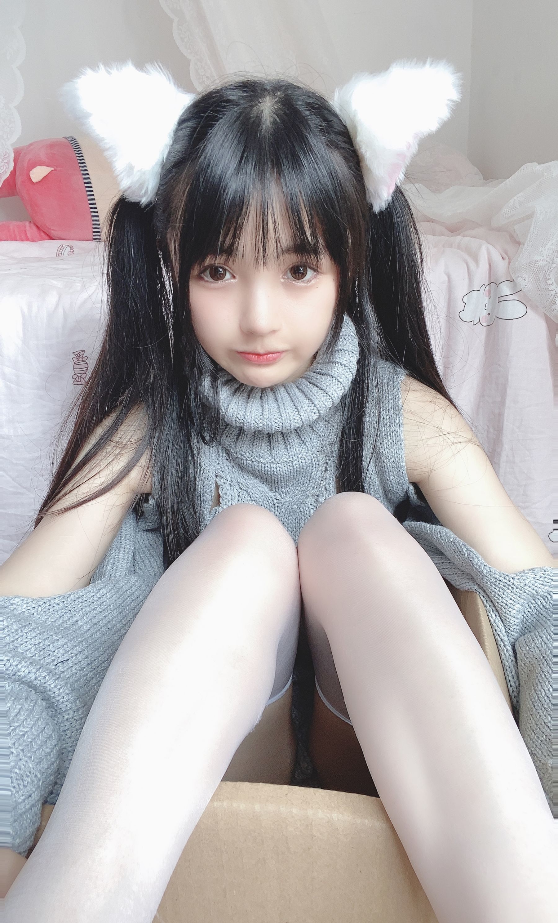 桜井宁宁 – 白い猫ちゃん Cosplay-第15张