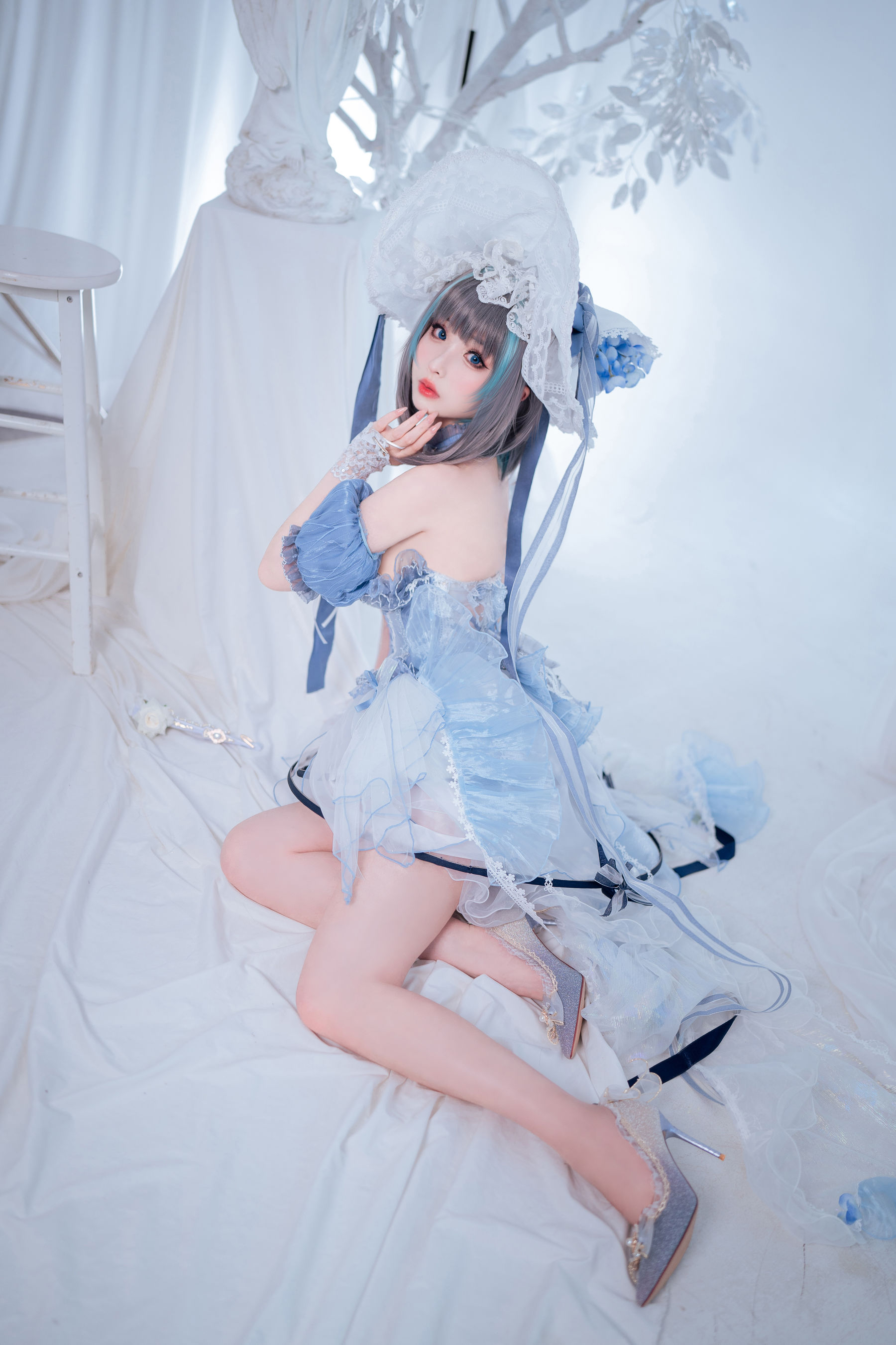 COS福利rioko凉凉子(肉扣热热子) – 柴郡冰雪公主 Cosplay-第12张