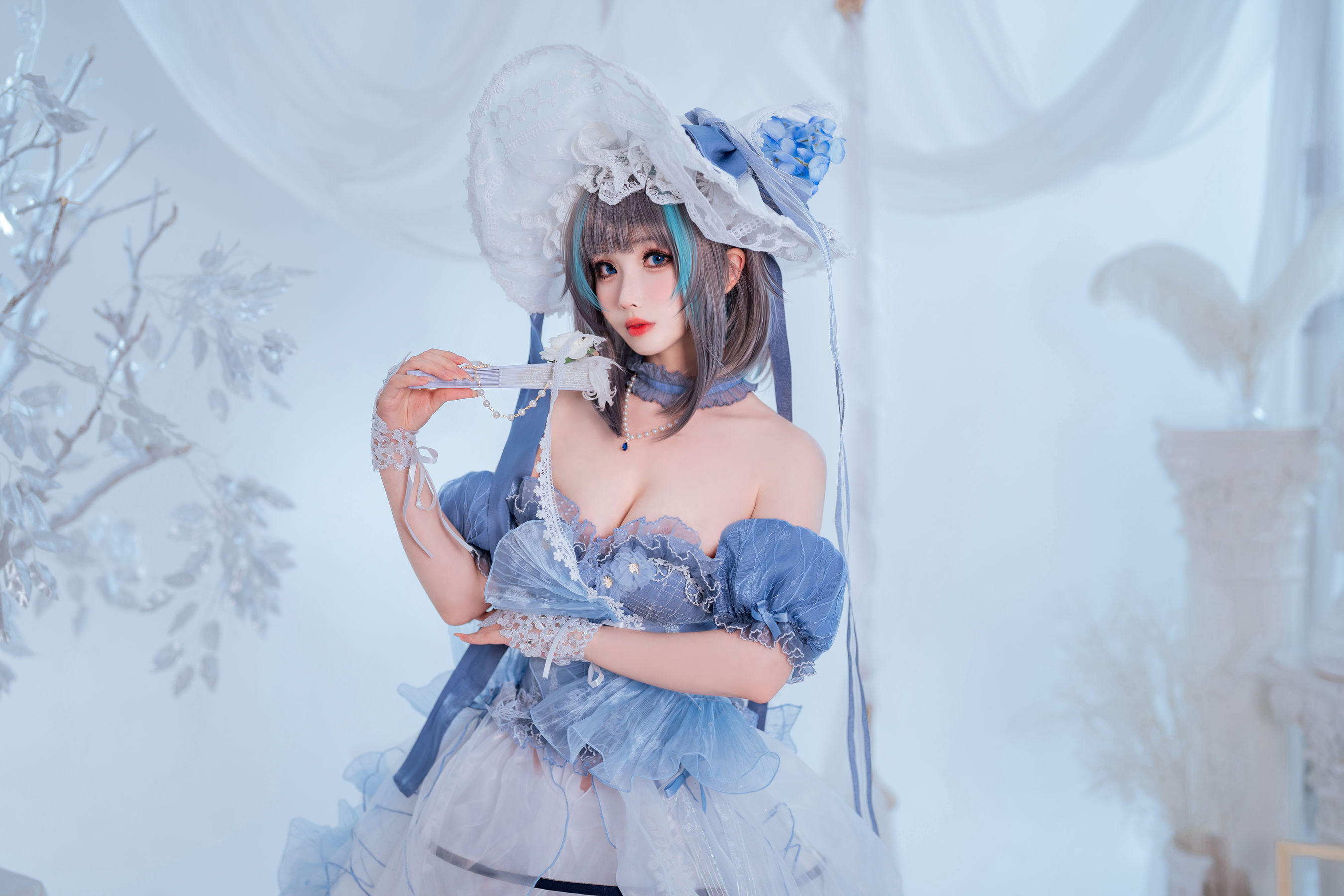 COS福利rioko凉凉子(肉扣热热子) – 柴郡冰雪公主 Cosplay-第34张