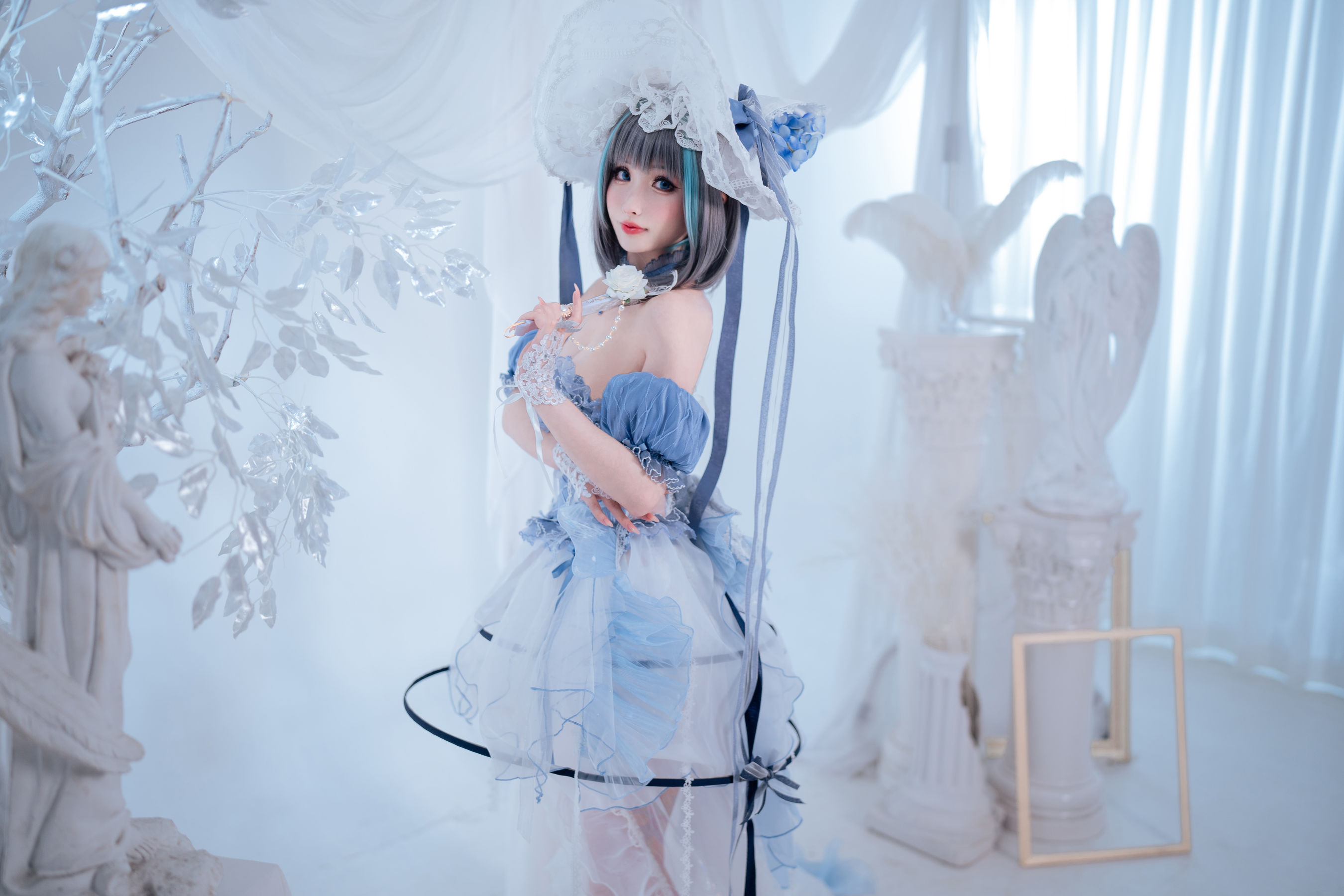COS福利rioko凉凉子(肉扣热热子) – 柴郡冰雪公主 Cosplay-第7张