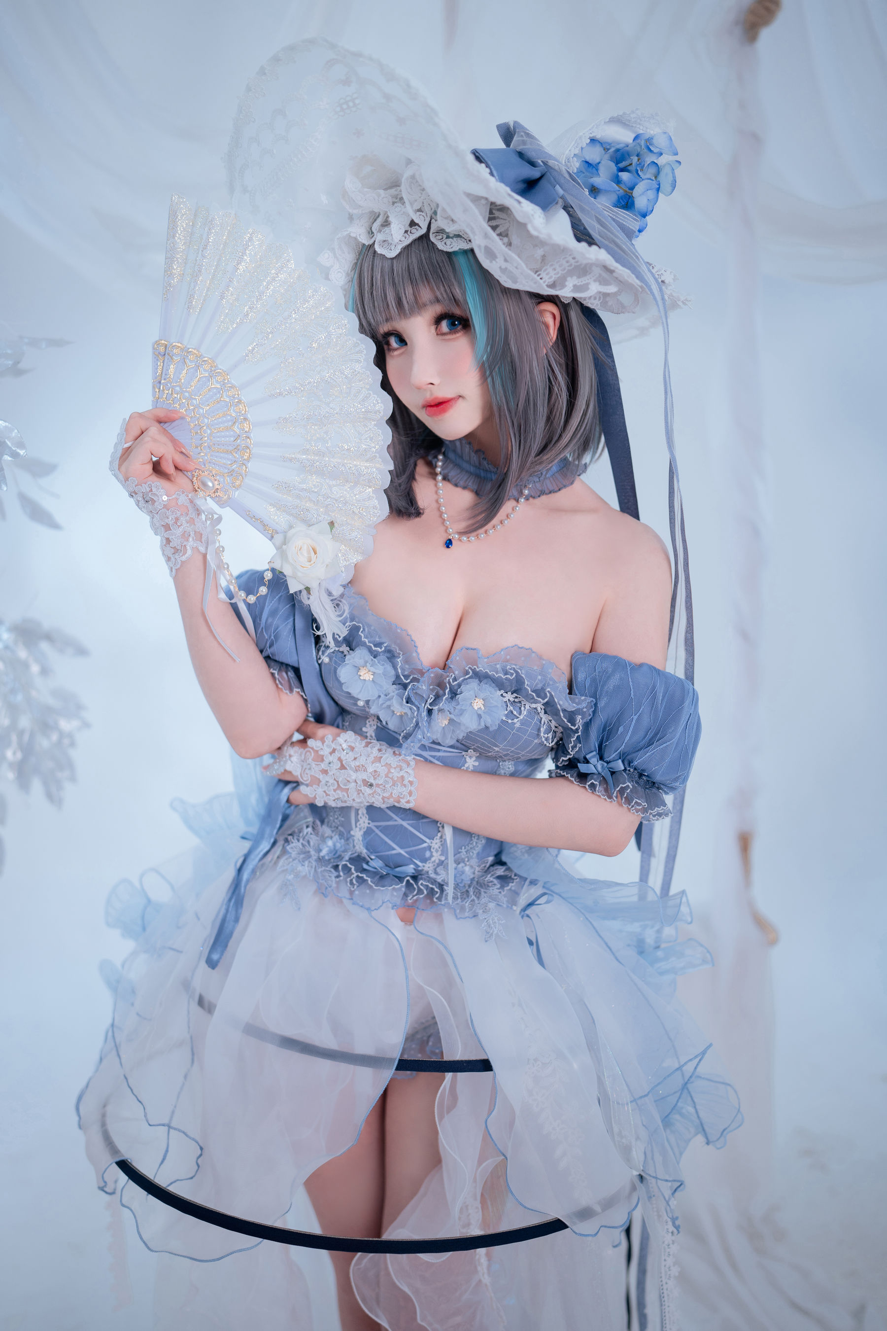 COS福利rioko凉凉子(肉扣热热子) – 柴郡冰雪公主 Cosplay-第8张