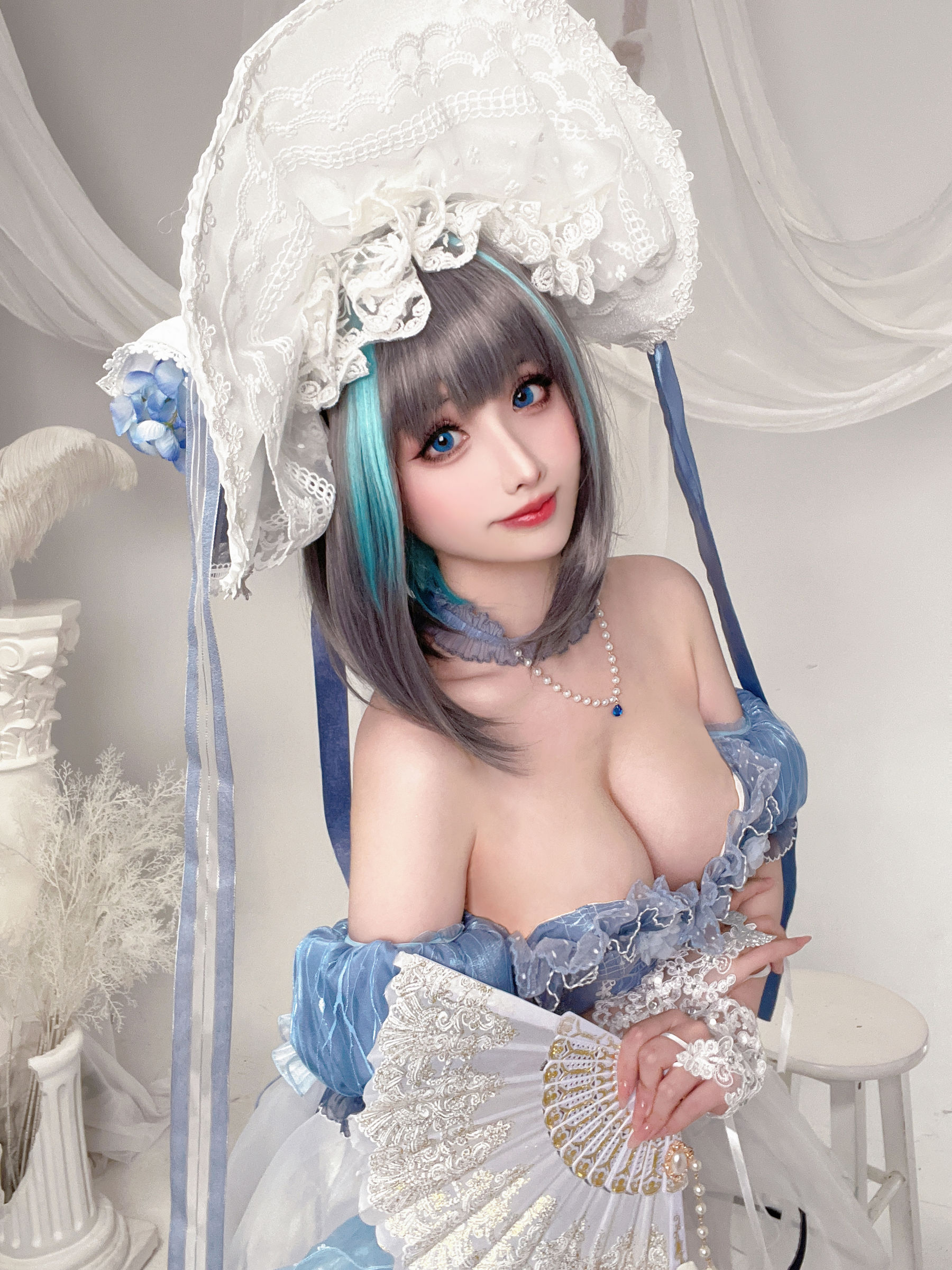 COS福利rioko凉凉子(肉扣热热子) – 柴郡冰雪公主 Cosplay-第4张