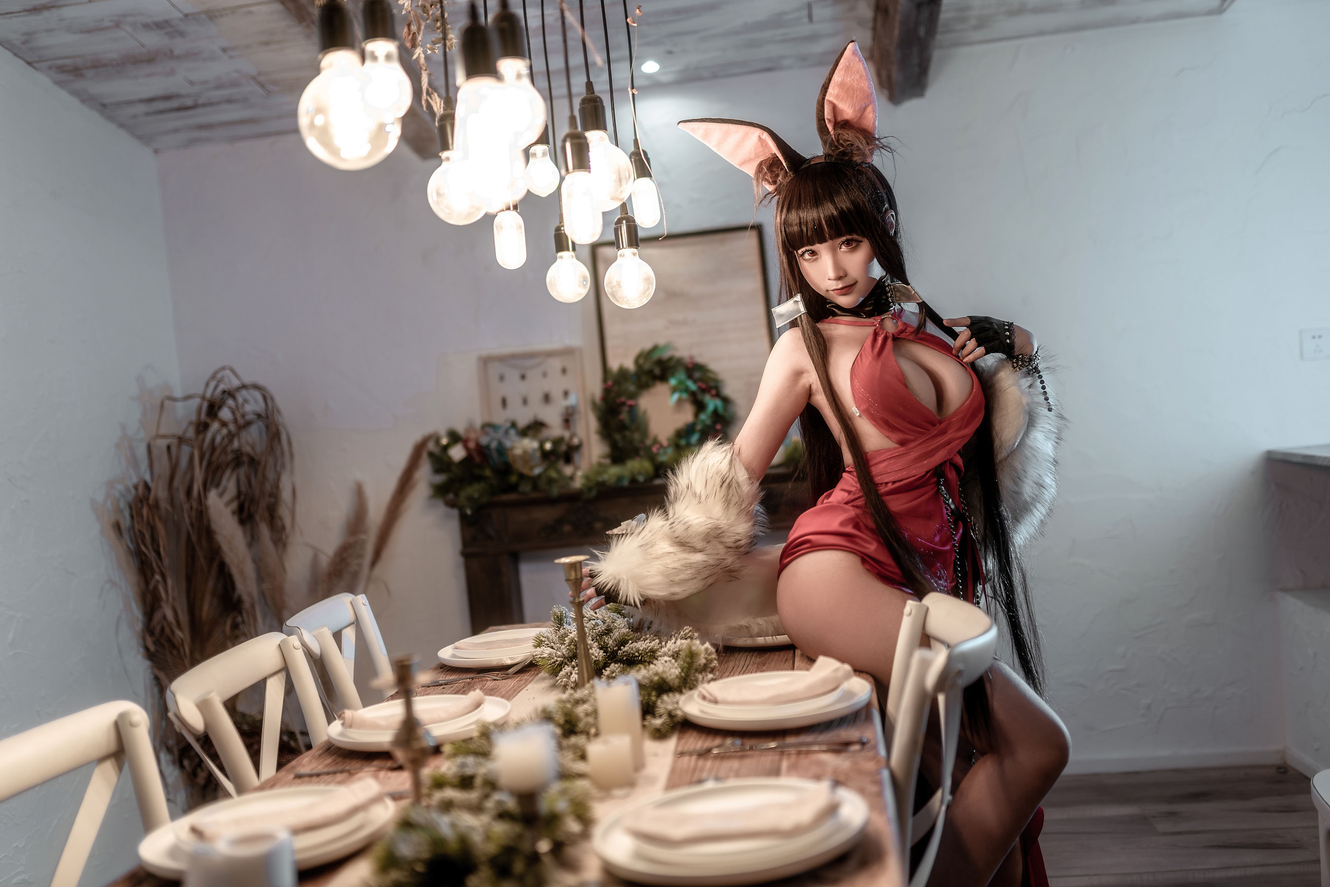 动漫博主蠢沫沫 – Akagi Ruby-Laced Beauty (Azur Lane) Cosplay-第3张