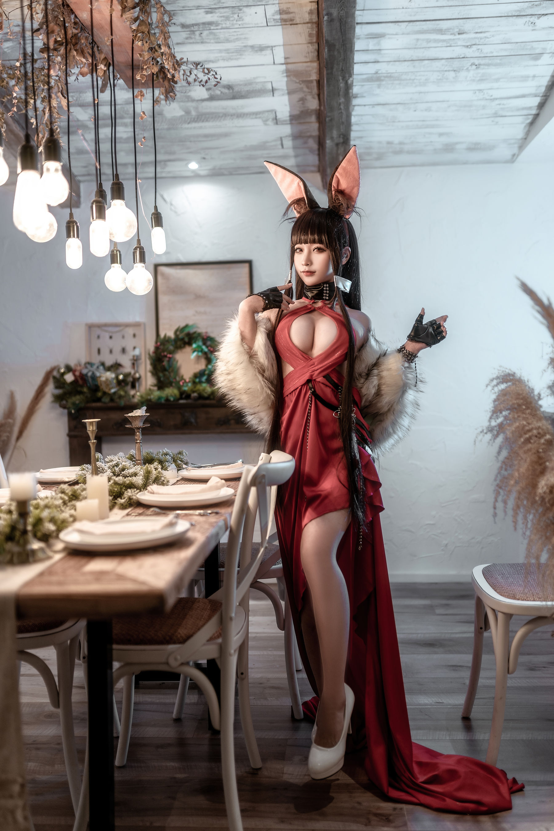 动漫博主蠢沫沫 – Akagi Ruby-Laced Beauty (Azur Lane) Cosplay-第35张