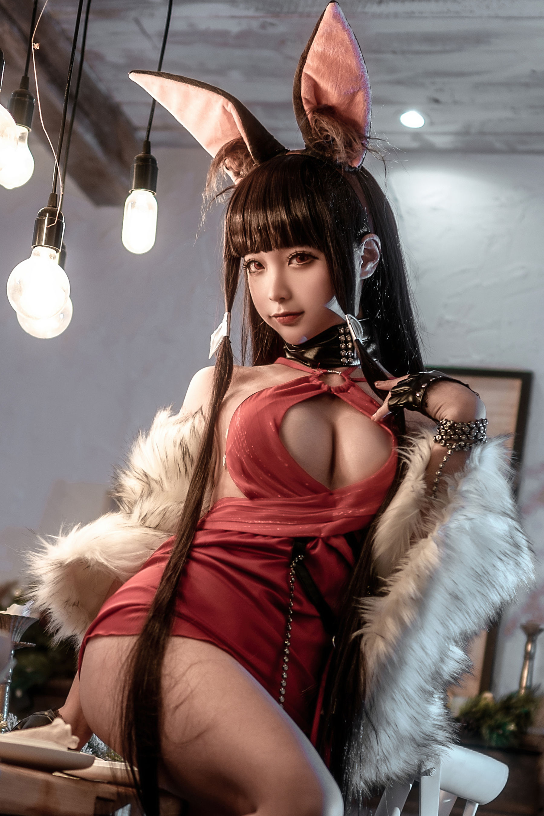 动漫博主蠢沫沫 – Akagi Ruby-Laced Beauty (Azur Lane) Cosplay-第16张