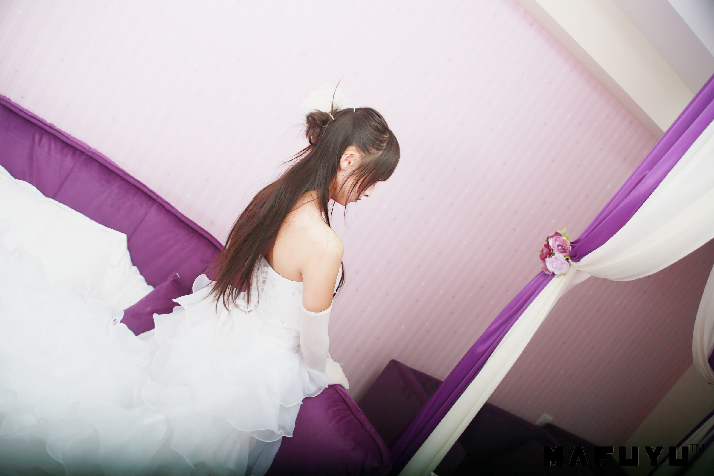 [萝莉COS] 神楽板真冬 婚纱系列套图 Cosplay-第34张