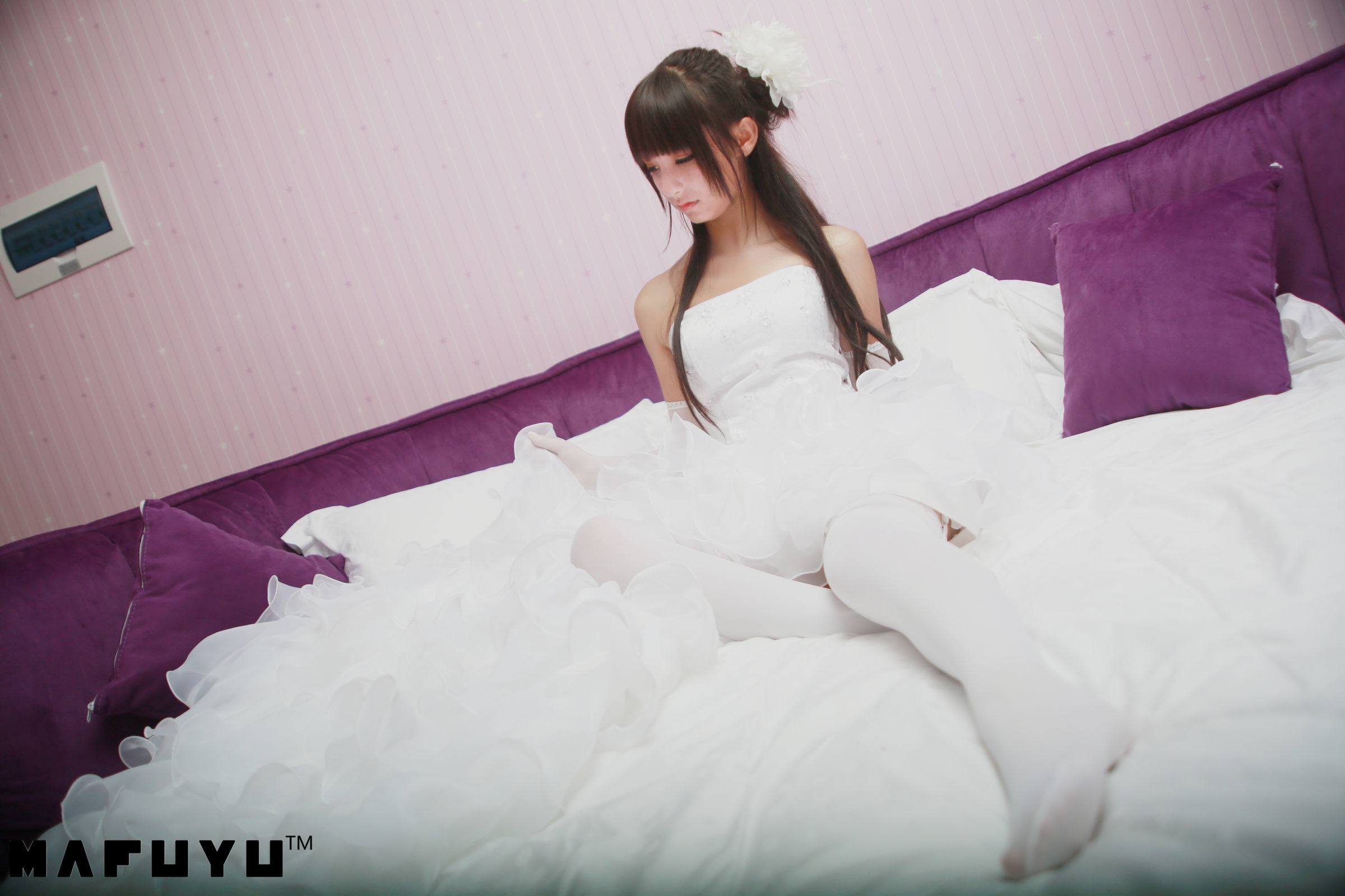 [萝莉COS] 神楽板真冬 婚纱系列套图 Cosplay-第14张