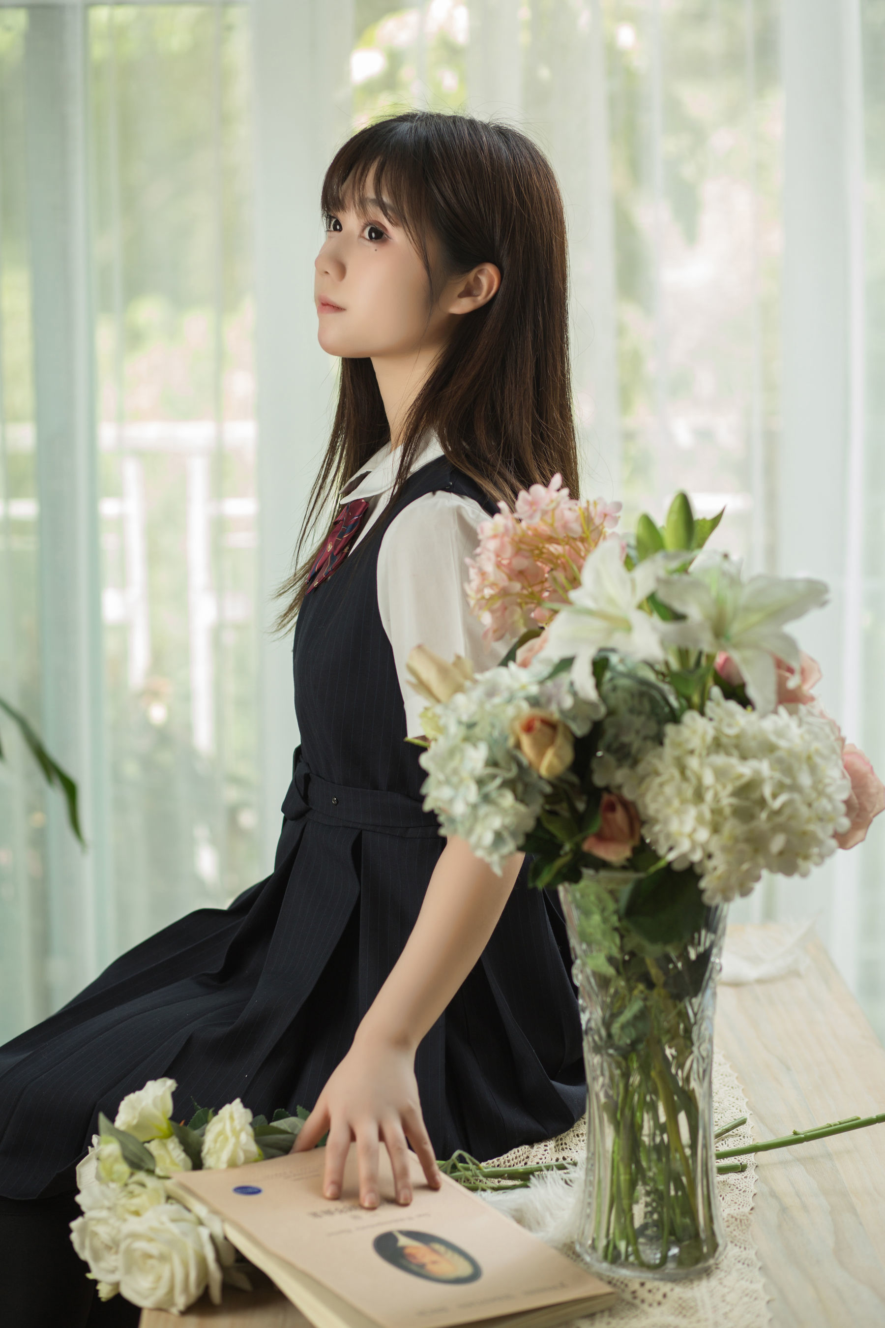 [萝莉COS] 微博福利姬镜酱 – 不知梦 制服 Cosplay-第3张