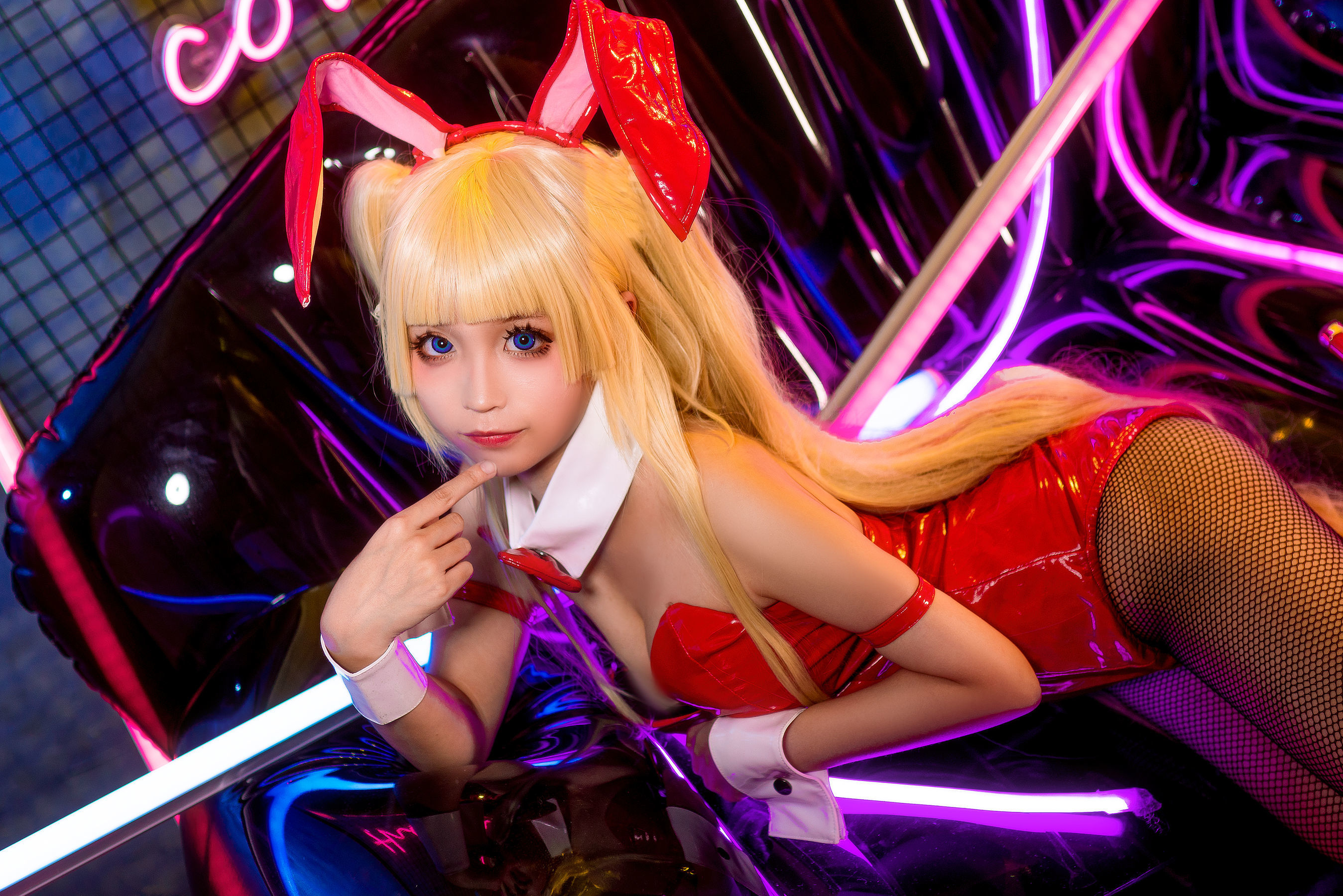 动漫博主蠢沫沫 兔女郎 Cosplay-第2张