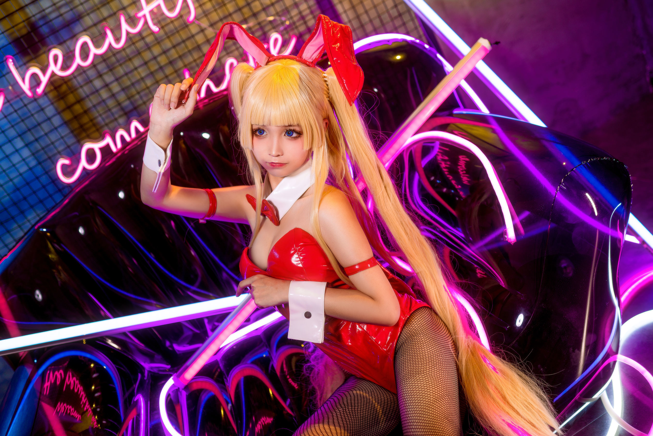 动漫博主蠢沫沫 兔女郎 Cosplay-第35张