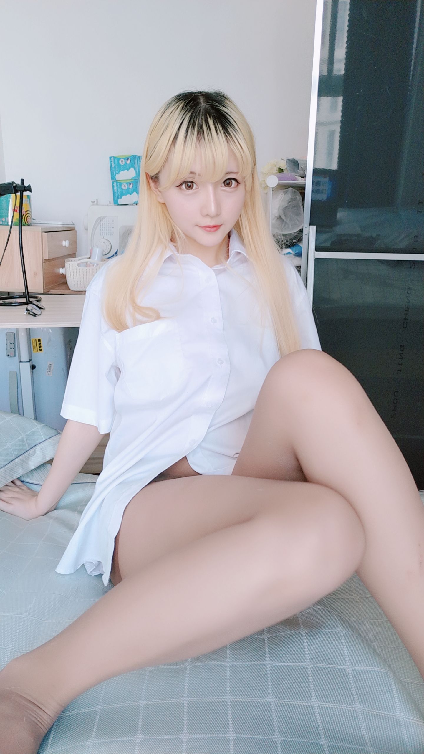 Coser小姐姐星之迟迟 白衬衣 Cosplay-第13张