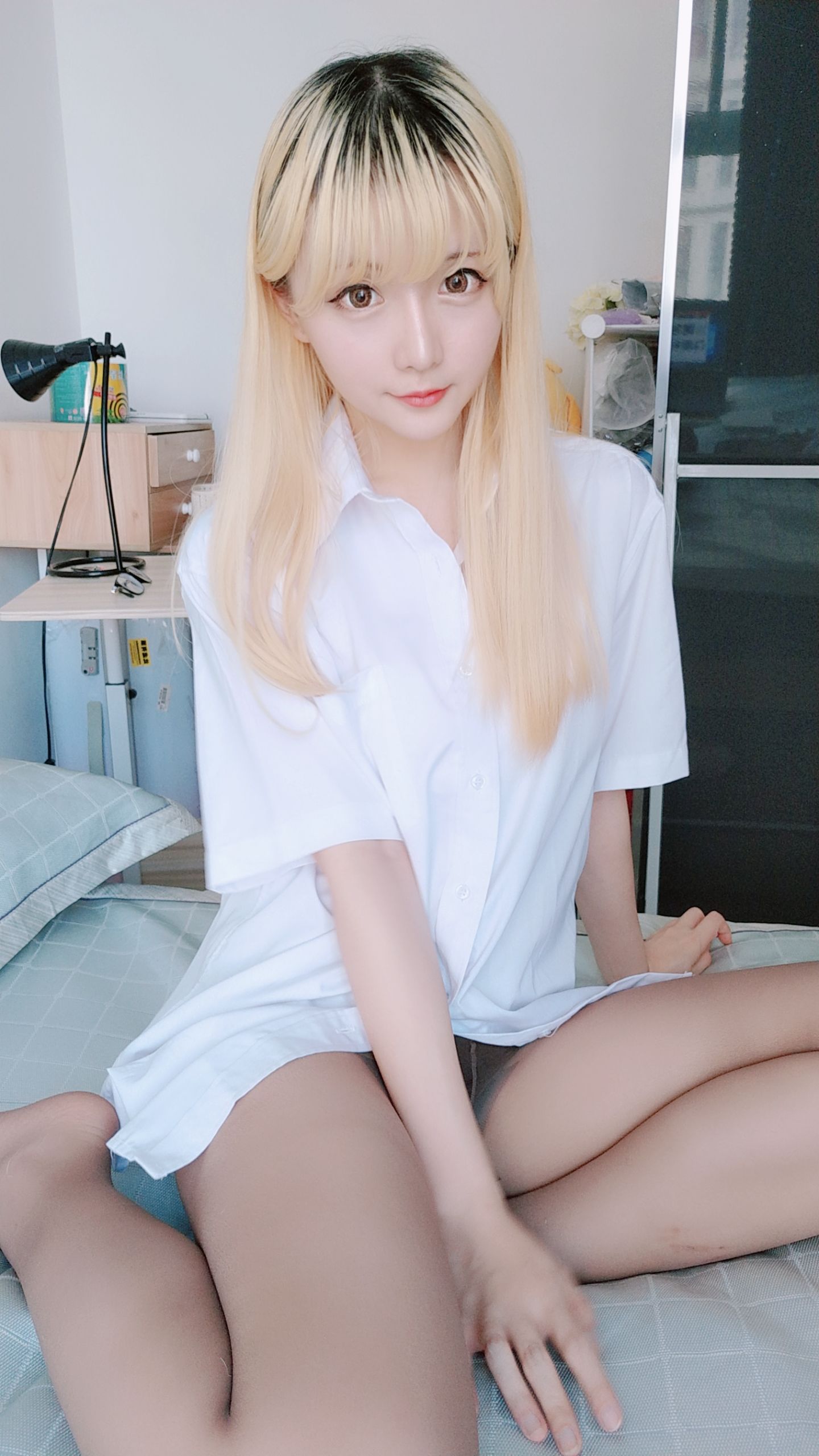 Coser小姐姐星之迟迟 白衬衣 Cosplay-第43张