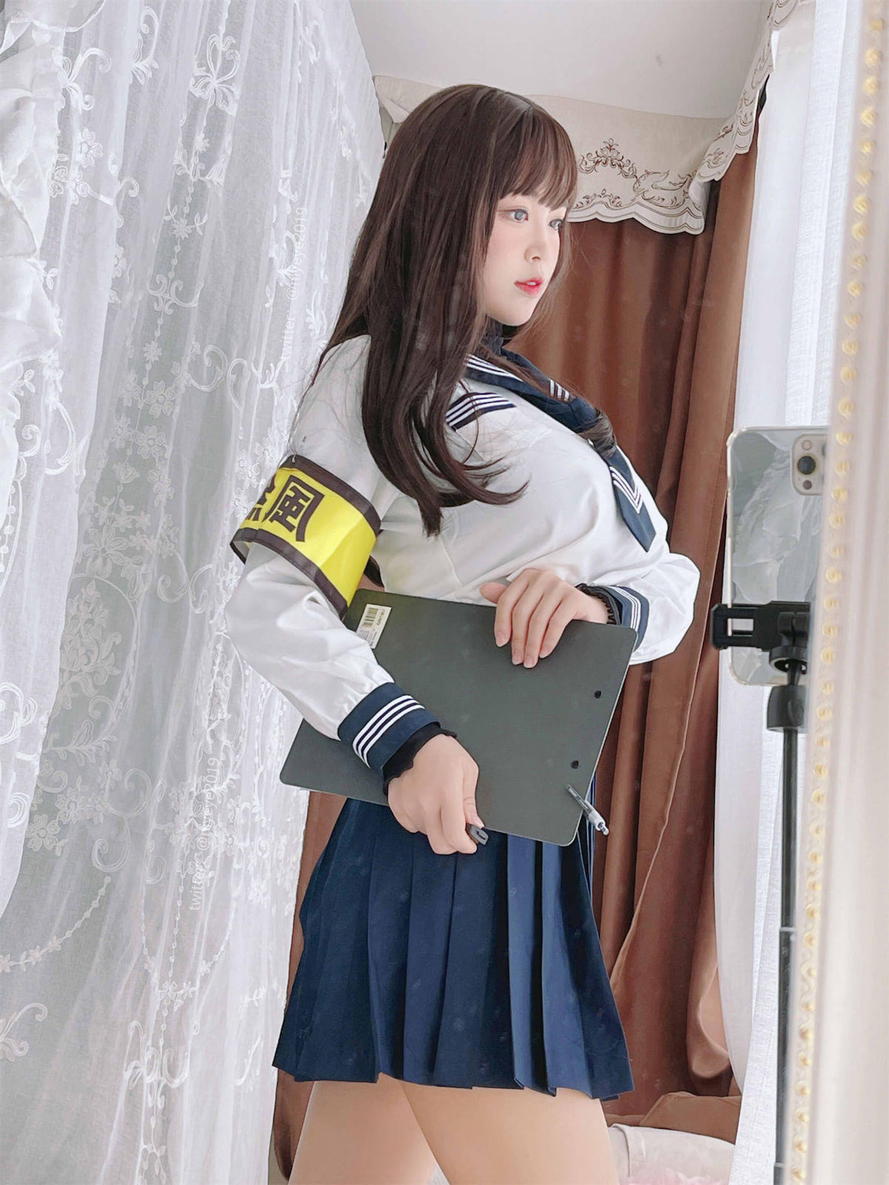 萌系小姐姐-白烨-耶米西奶露 – 风纪委员 Cosplay-第3张