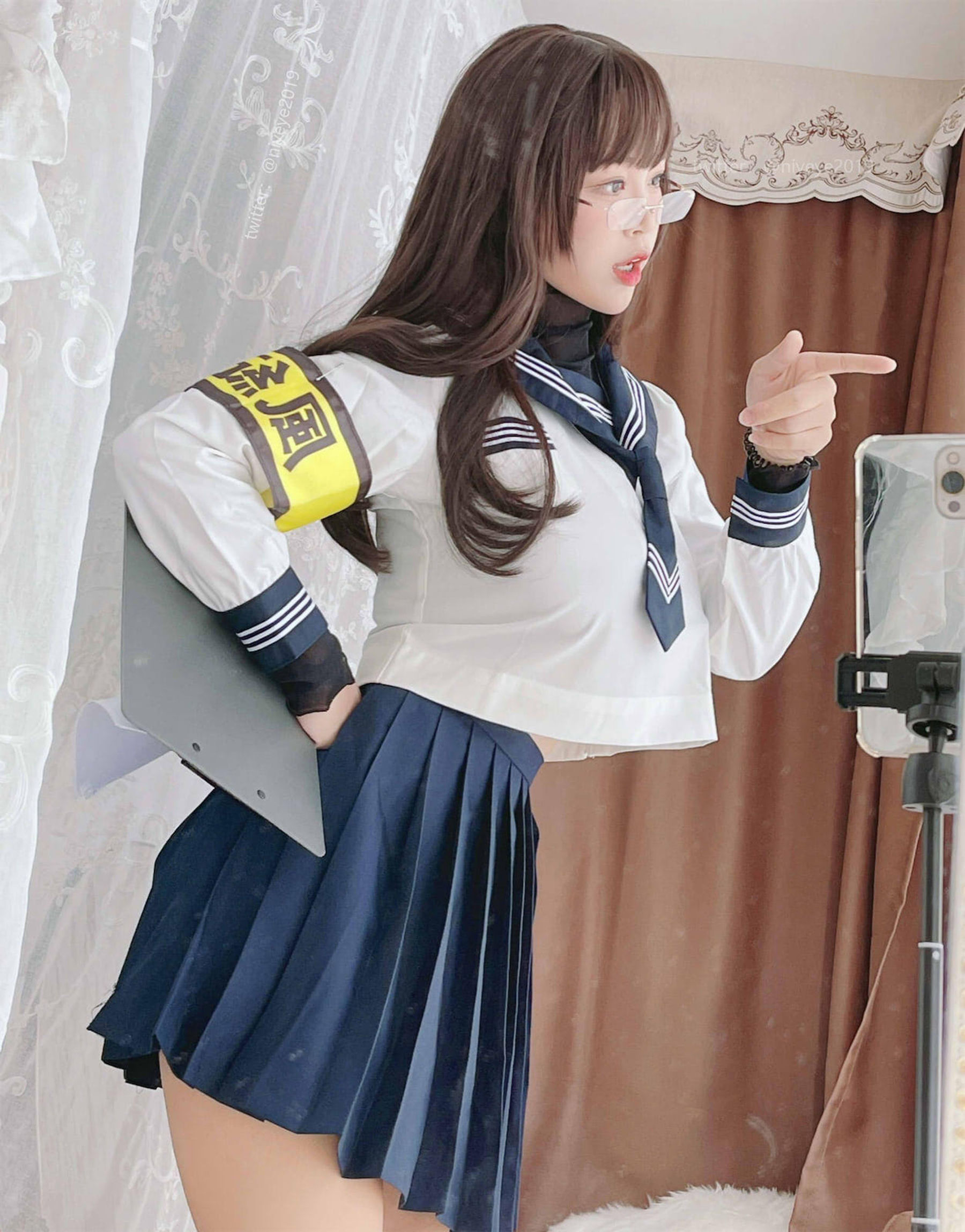 萌系小姐姐-白烨-耶米西奶露 – 风纪委员 Cosplay-第44张
