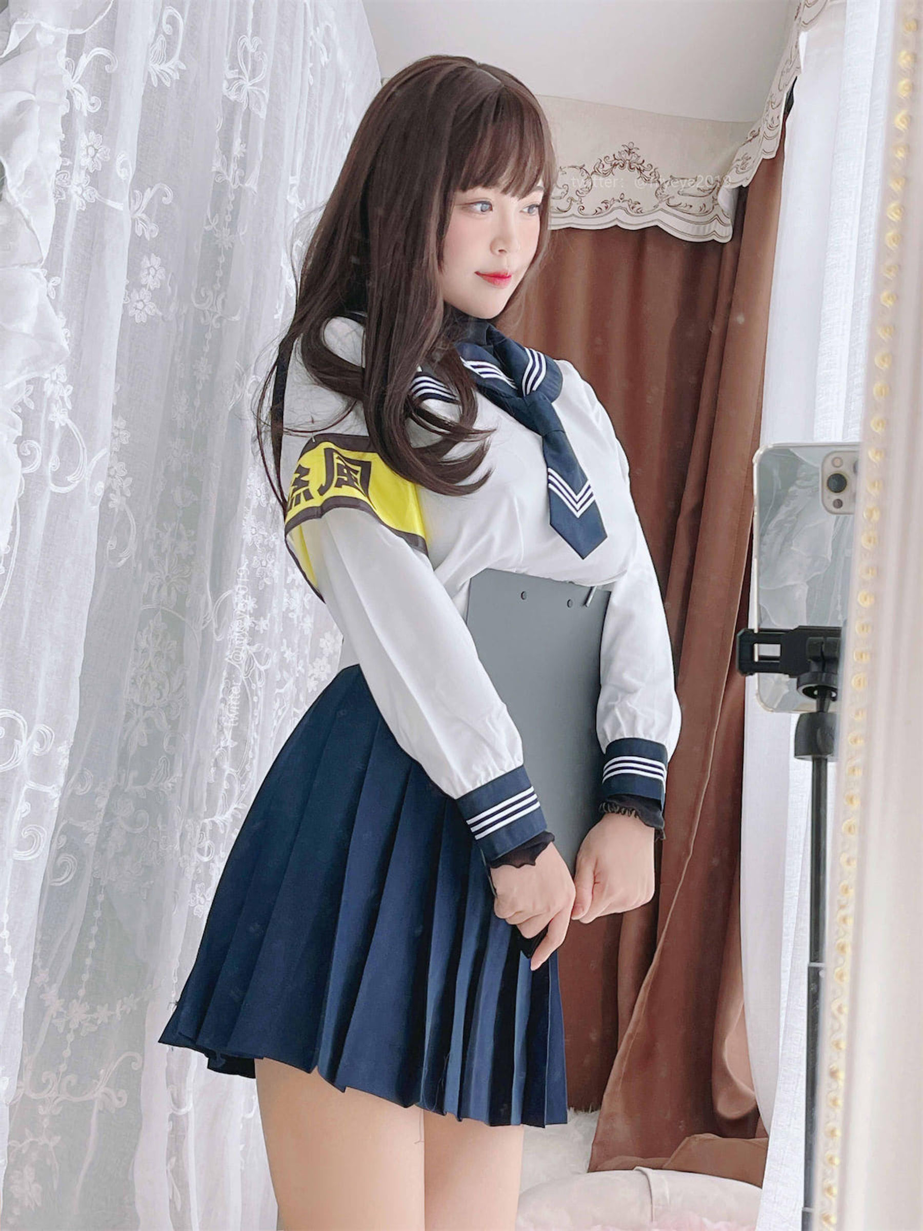萌系小姐姐-白烨-耶米西奶露 – 风纪委员 Cosplay-第4张