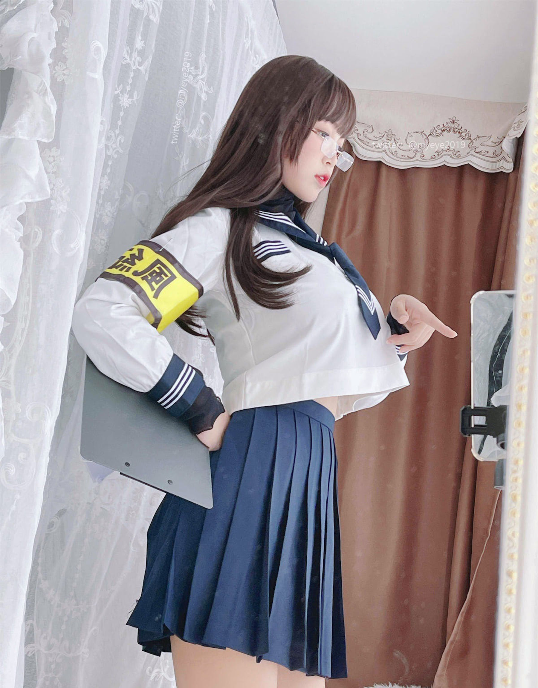 萌系小姐姐-白烨-耶米西奶露 – 风纪委员 Cosplay-第5张