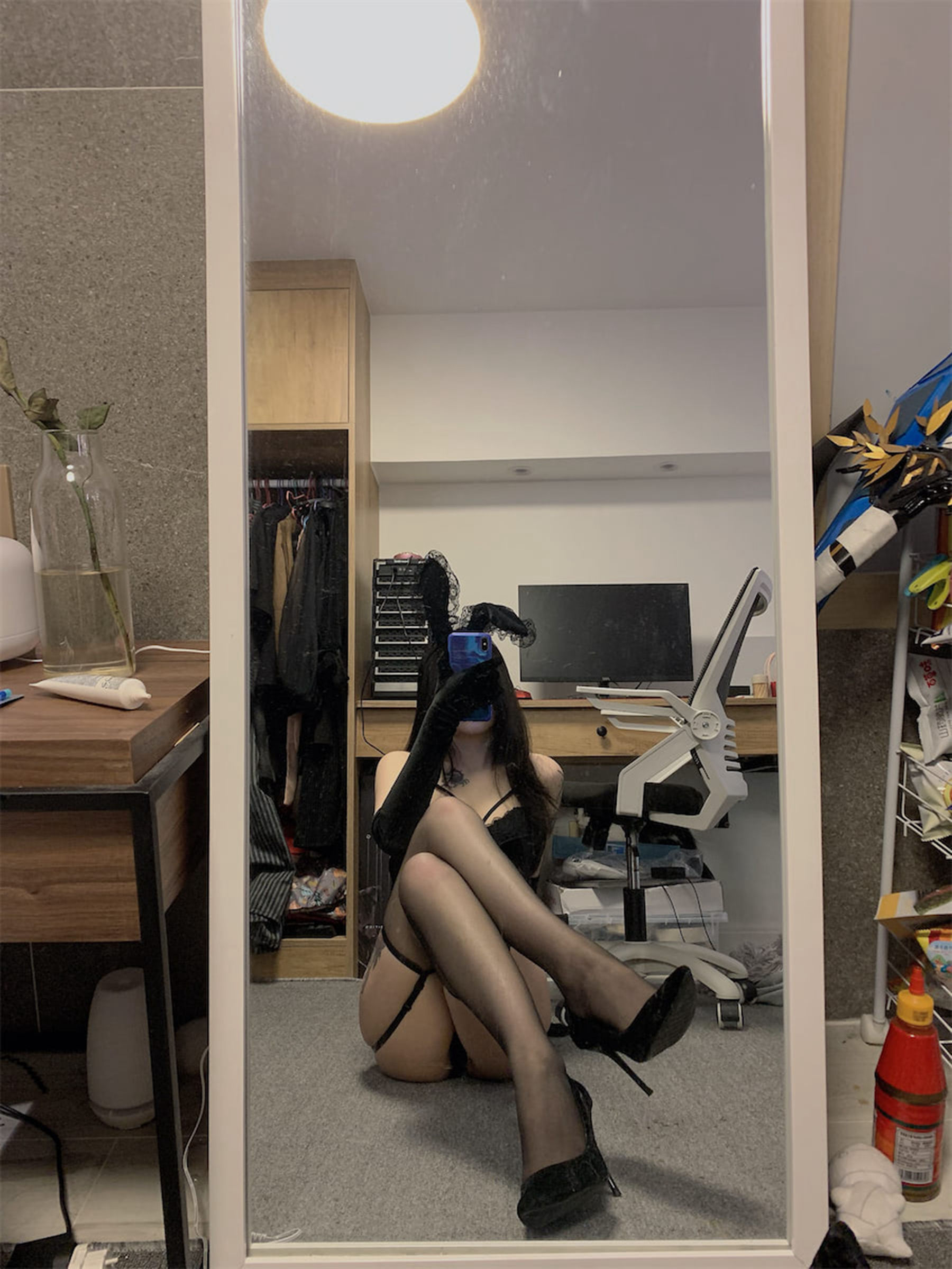 vams子 – 黑色兔女郎 Cosplay-第45张