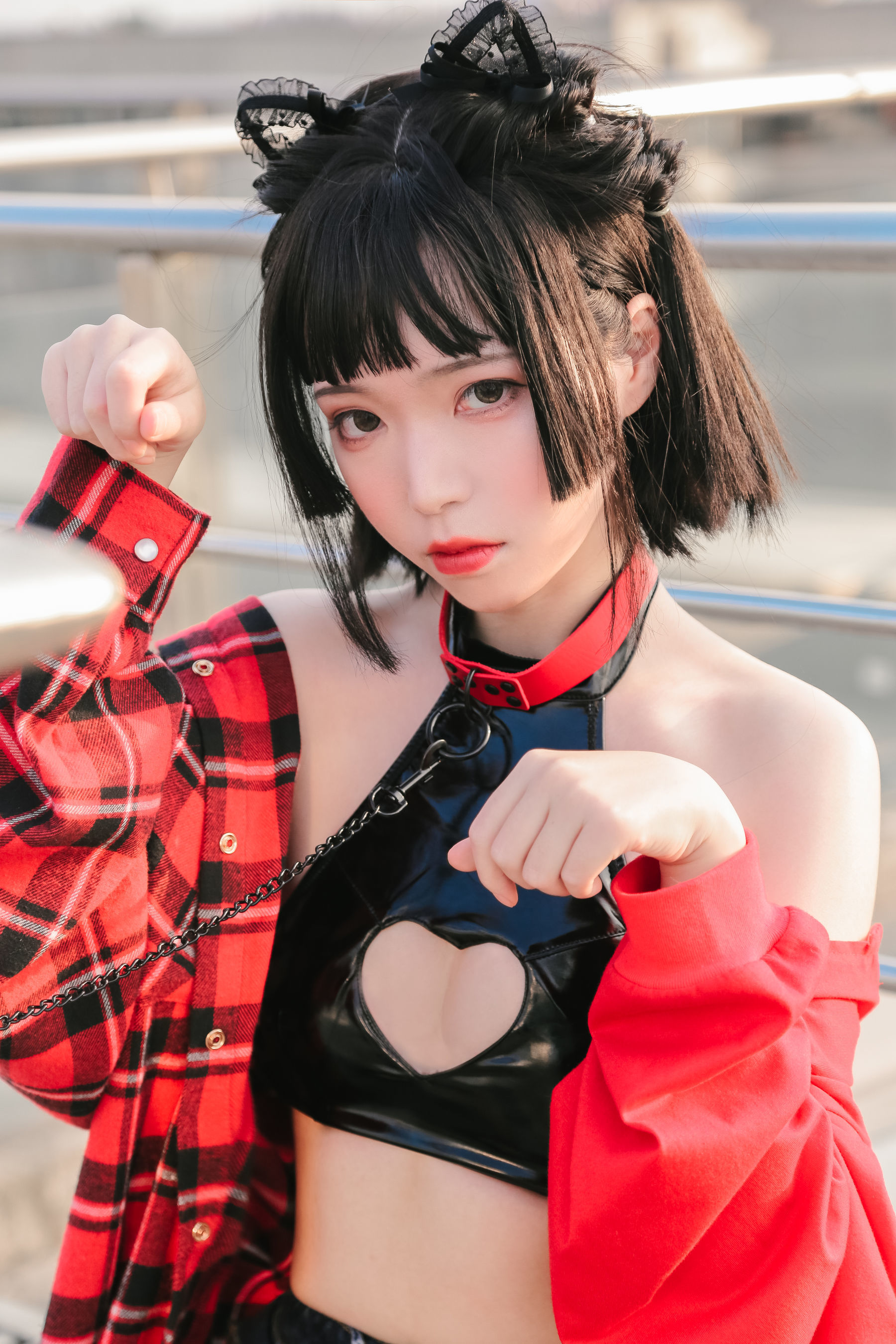 可爱妹子Fushii_海堂 猫猫头 Cosplay-第1张
