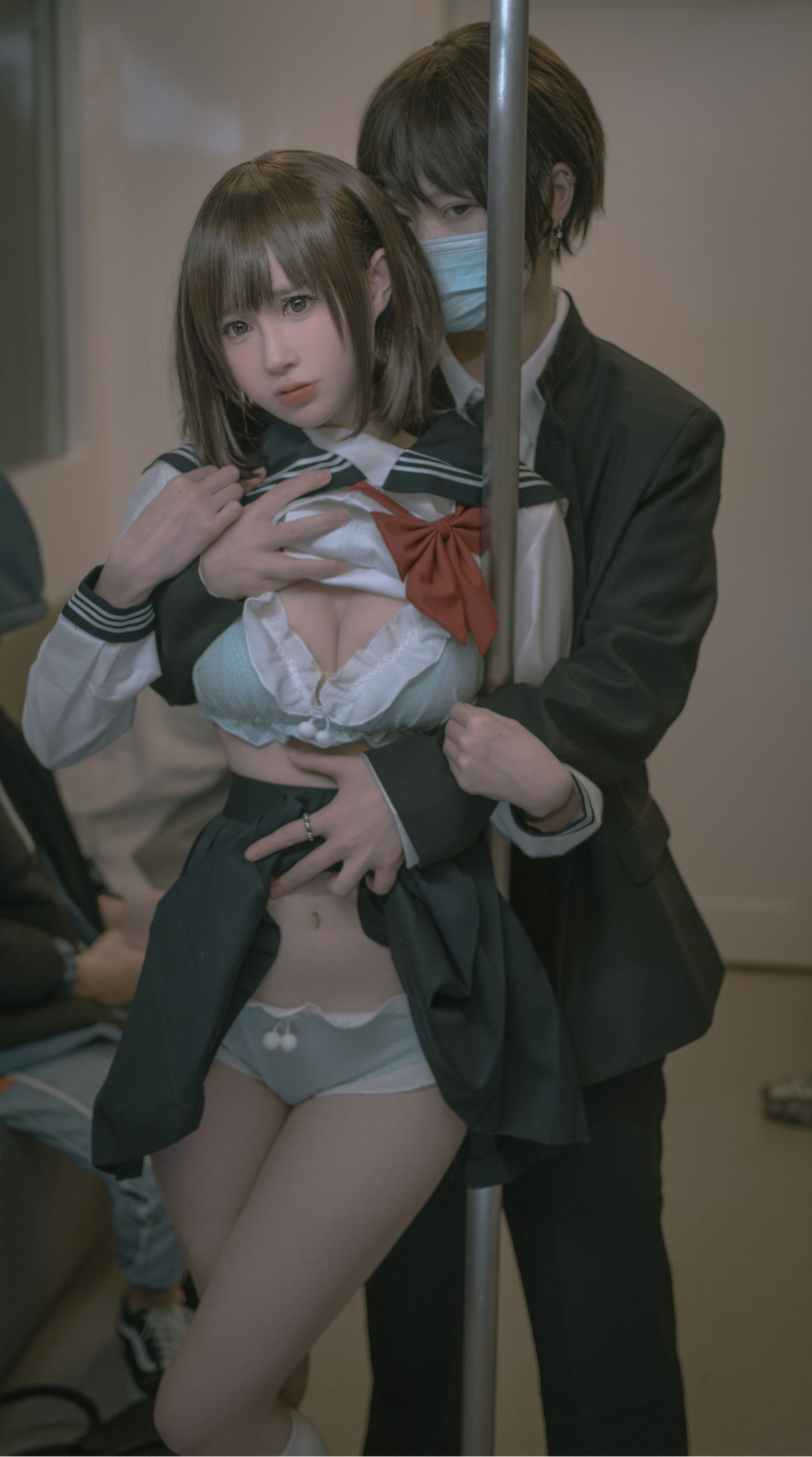 西园寺南歌 – 电车物语 Cosplay-第3张