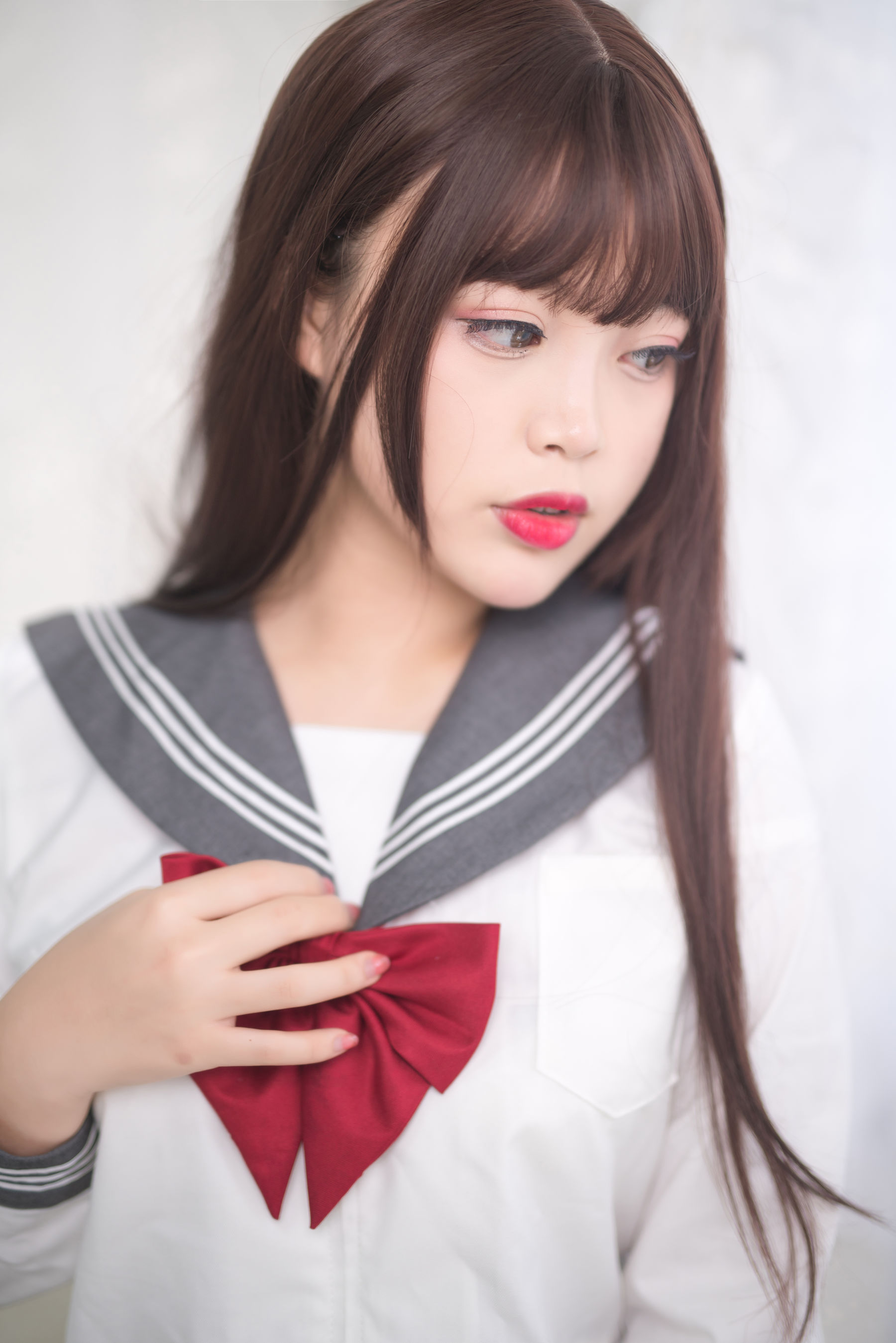 [Cosplay写真] 萌系小姐姐-白烨- – 黑丝制服少女 Cosplay-第57张