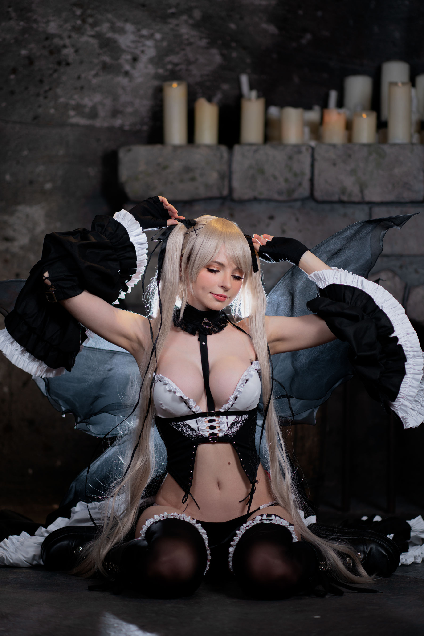 Peach milky – Sakimichan Marie Rose Set Cosplay-第6张
