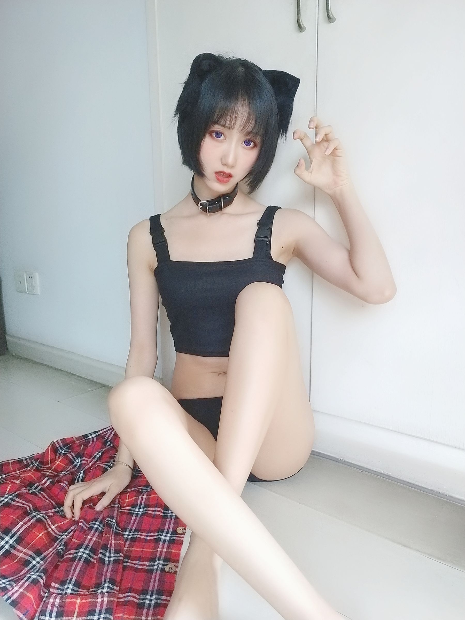 萌系小姐姐木绵绵OwO 不良猫 Cosplay-第8张