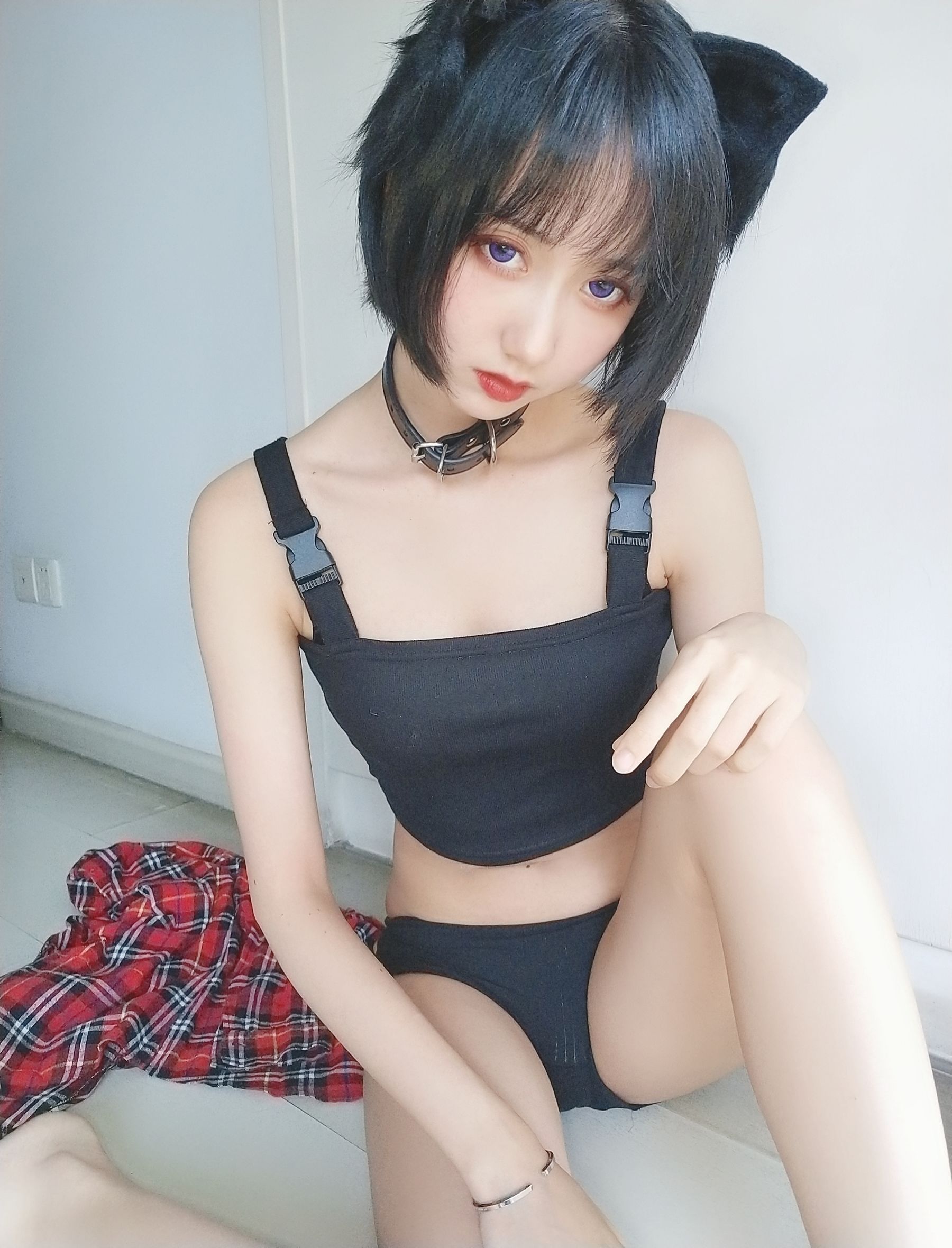 萌系小姐姐木绵绵OwO 不良猫 Cosplay-第35张