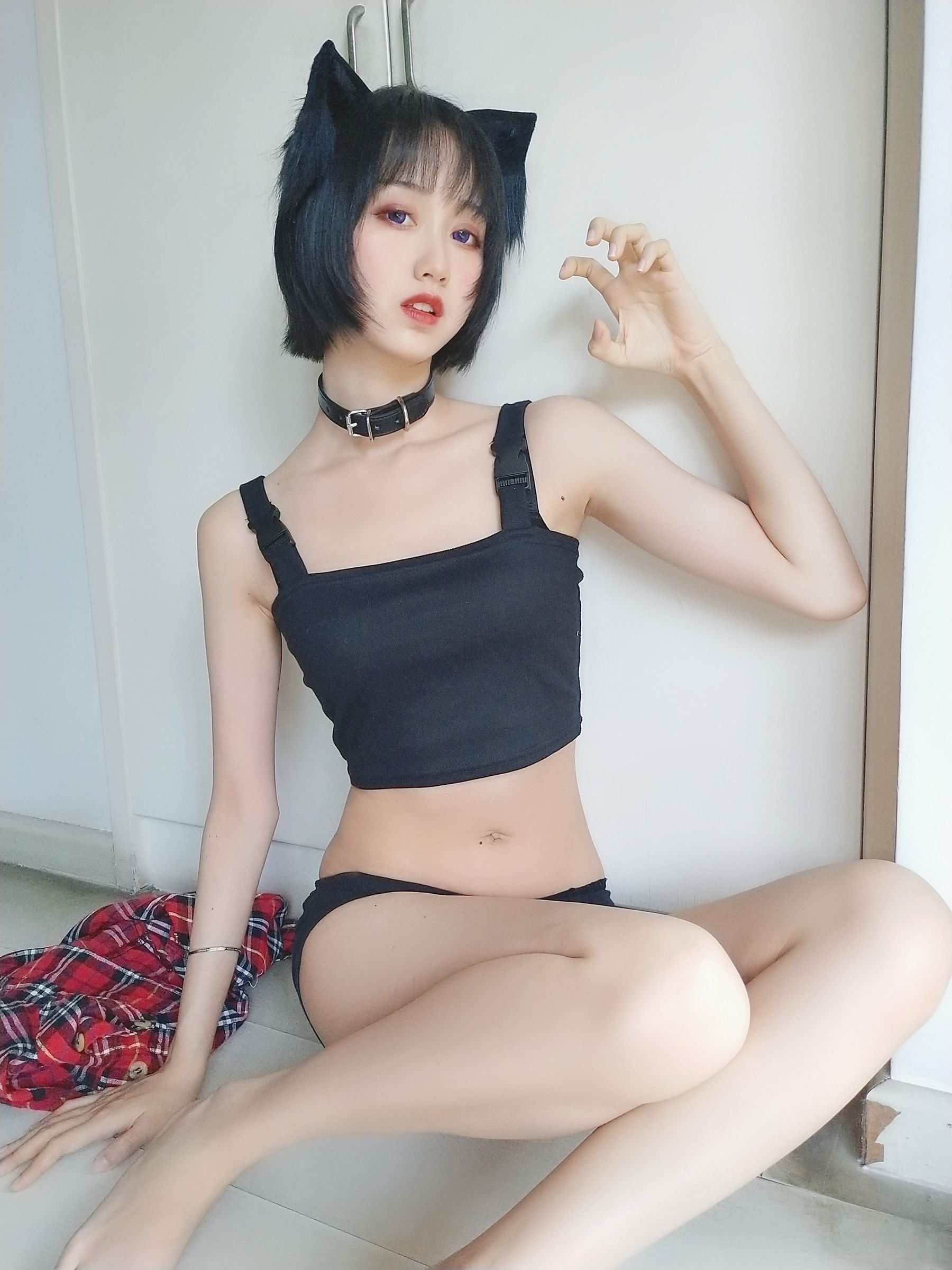 萌系小姐姐木绵绵OwO 不良猫 Cosplay-第24张