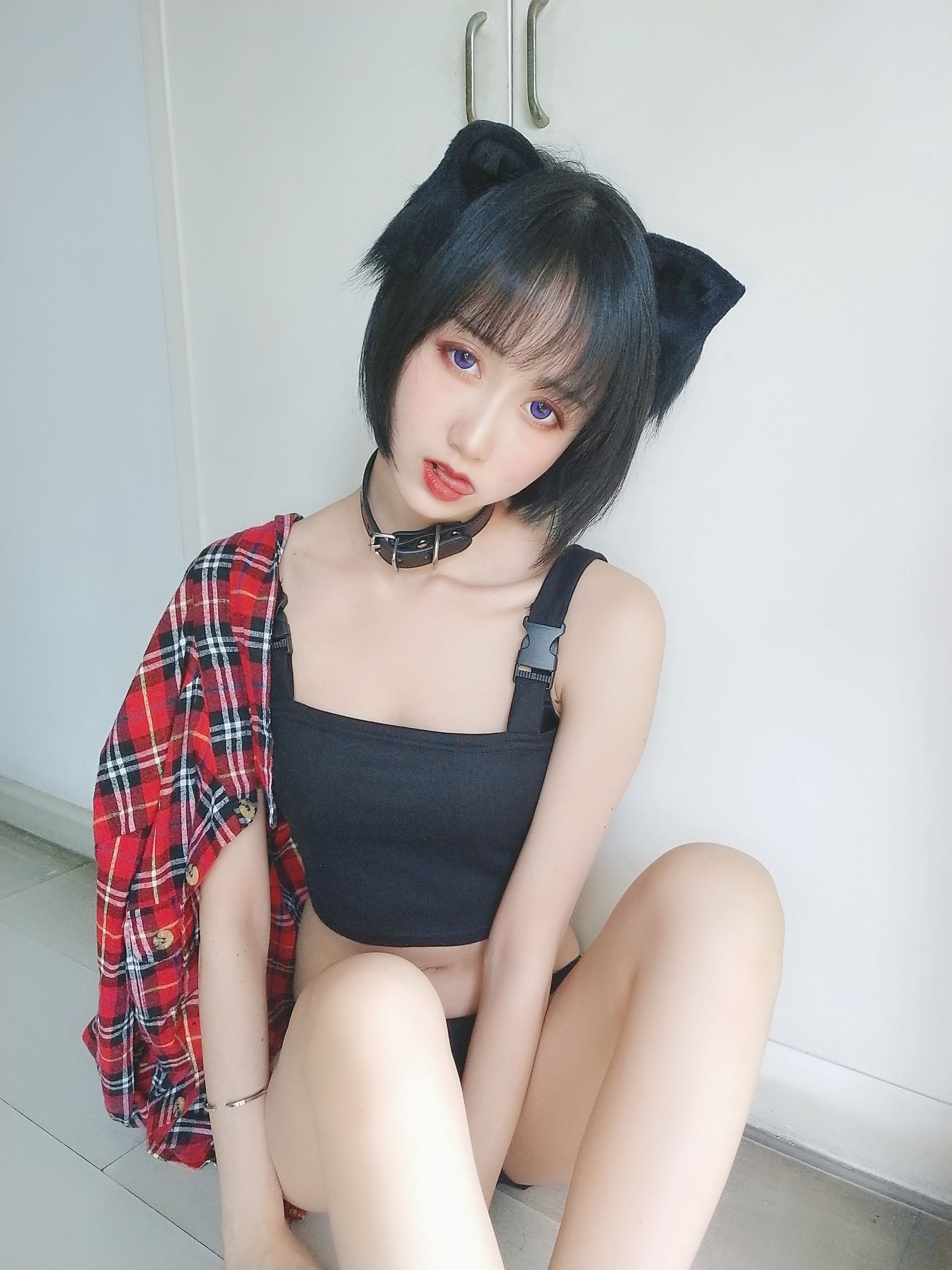 萌系小姐姐木绵绵OwO 不良猫 Cosplay-第1张