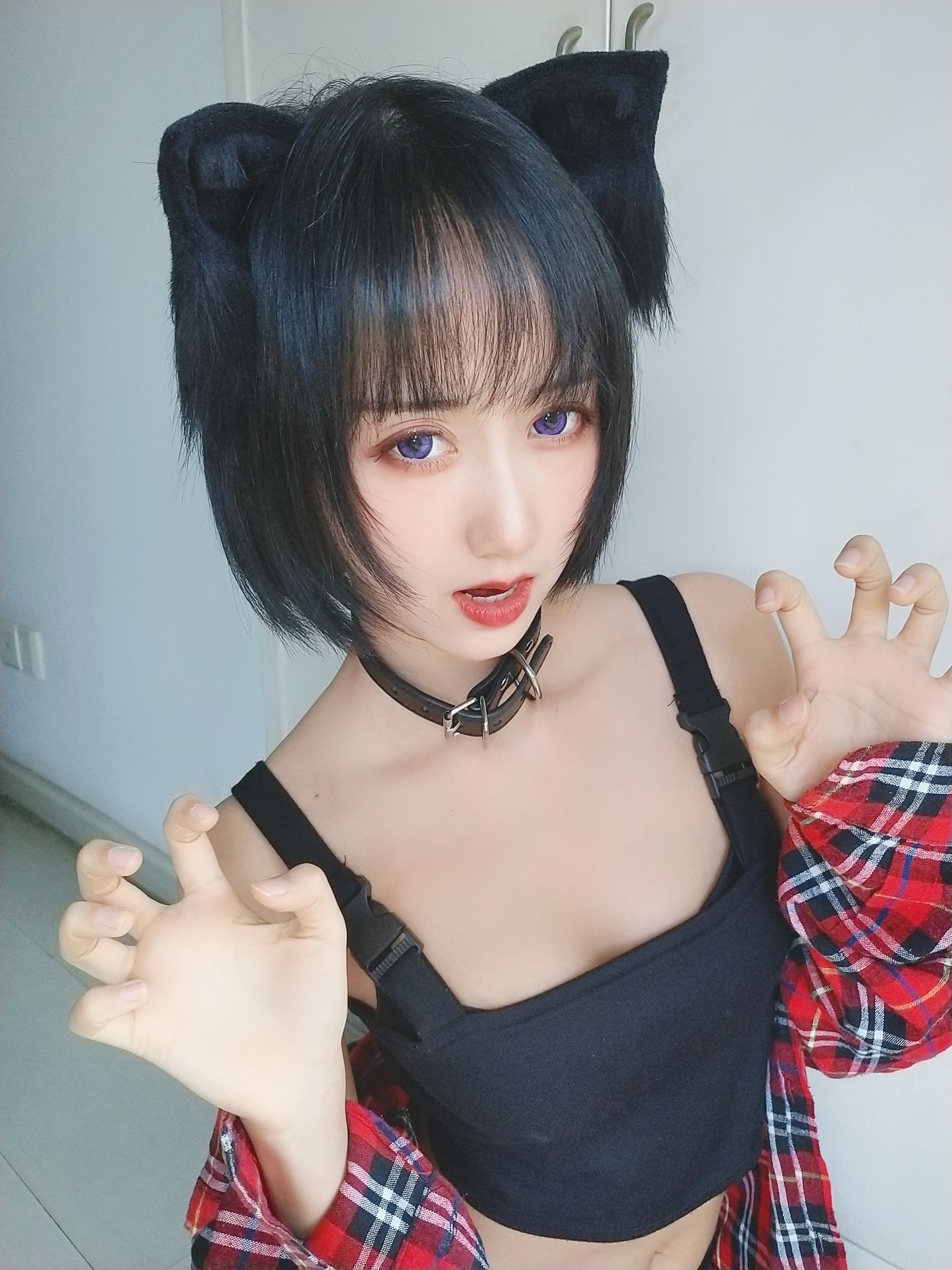 萌系小姐姐木绵绵OwO 不良猫 Cosplay-第15张