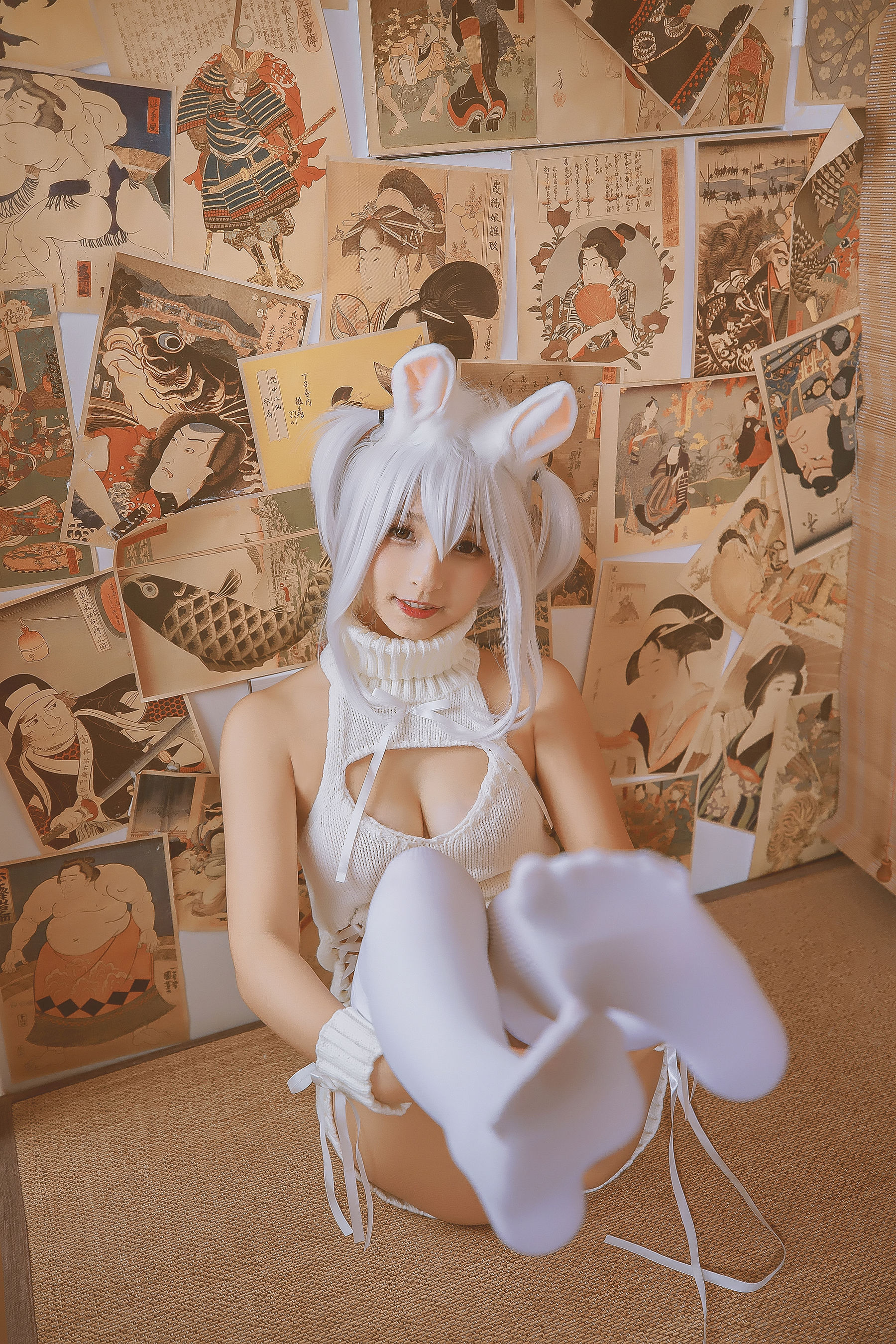 萝莉神楽板真冬之危険な耳-狼妹兔娘 Cosplay-第4张