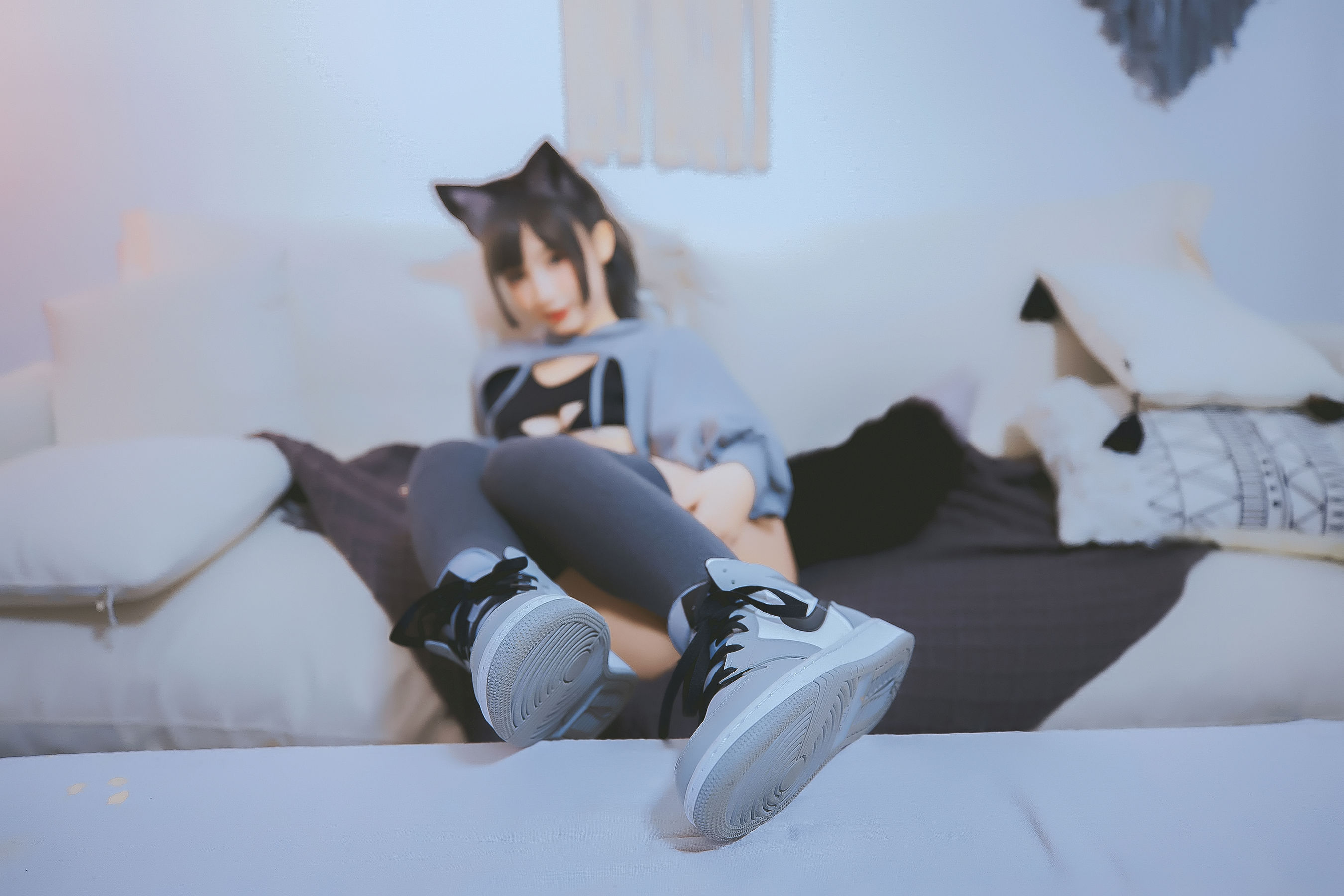 萝莉神楽板真冬之危険な耳-狼妹兔娘 Cosplay-第1张