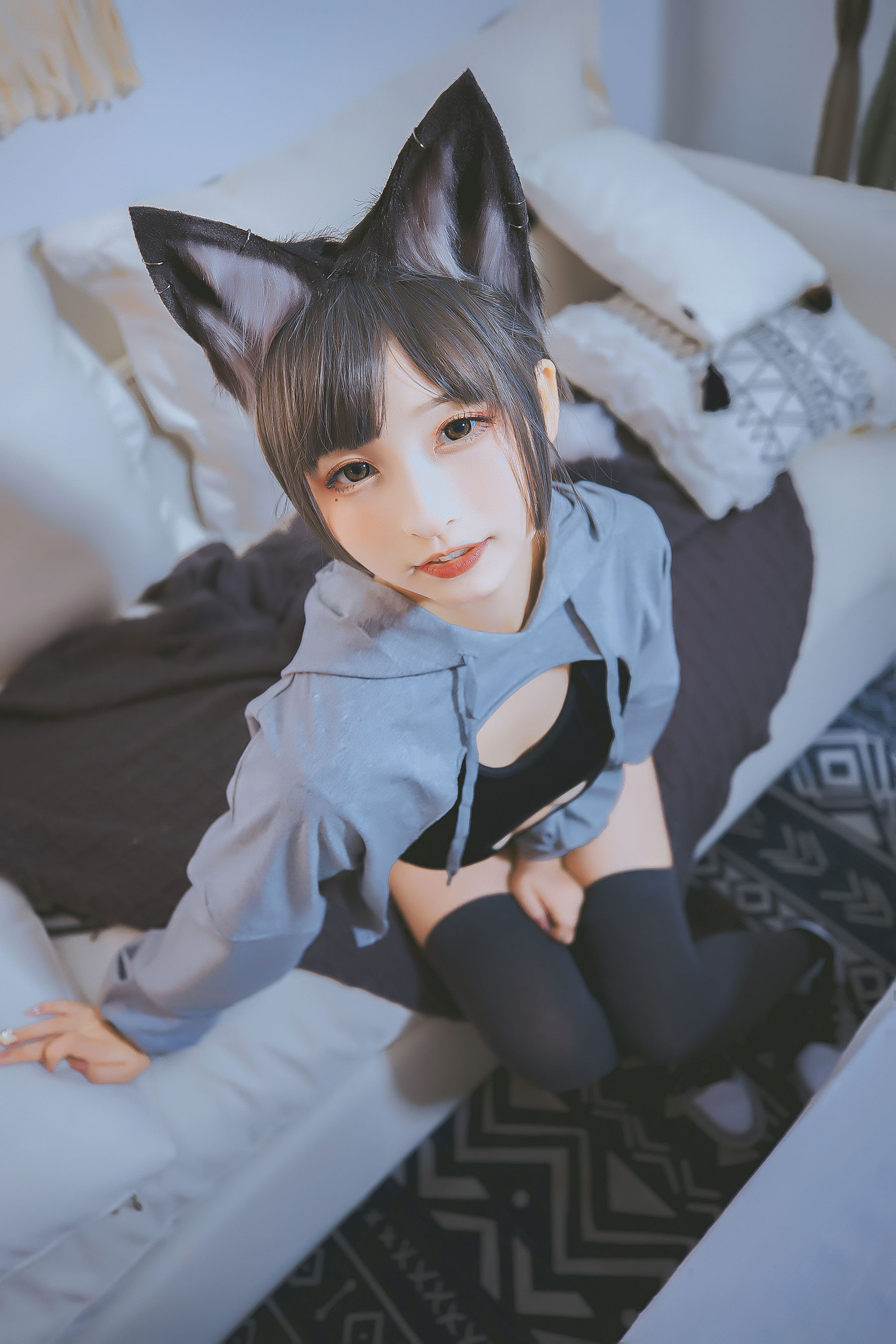 萝莉神楽板真冬之危険な耳-狼妹兔娘 Cosplay-第6张