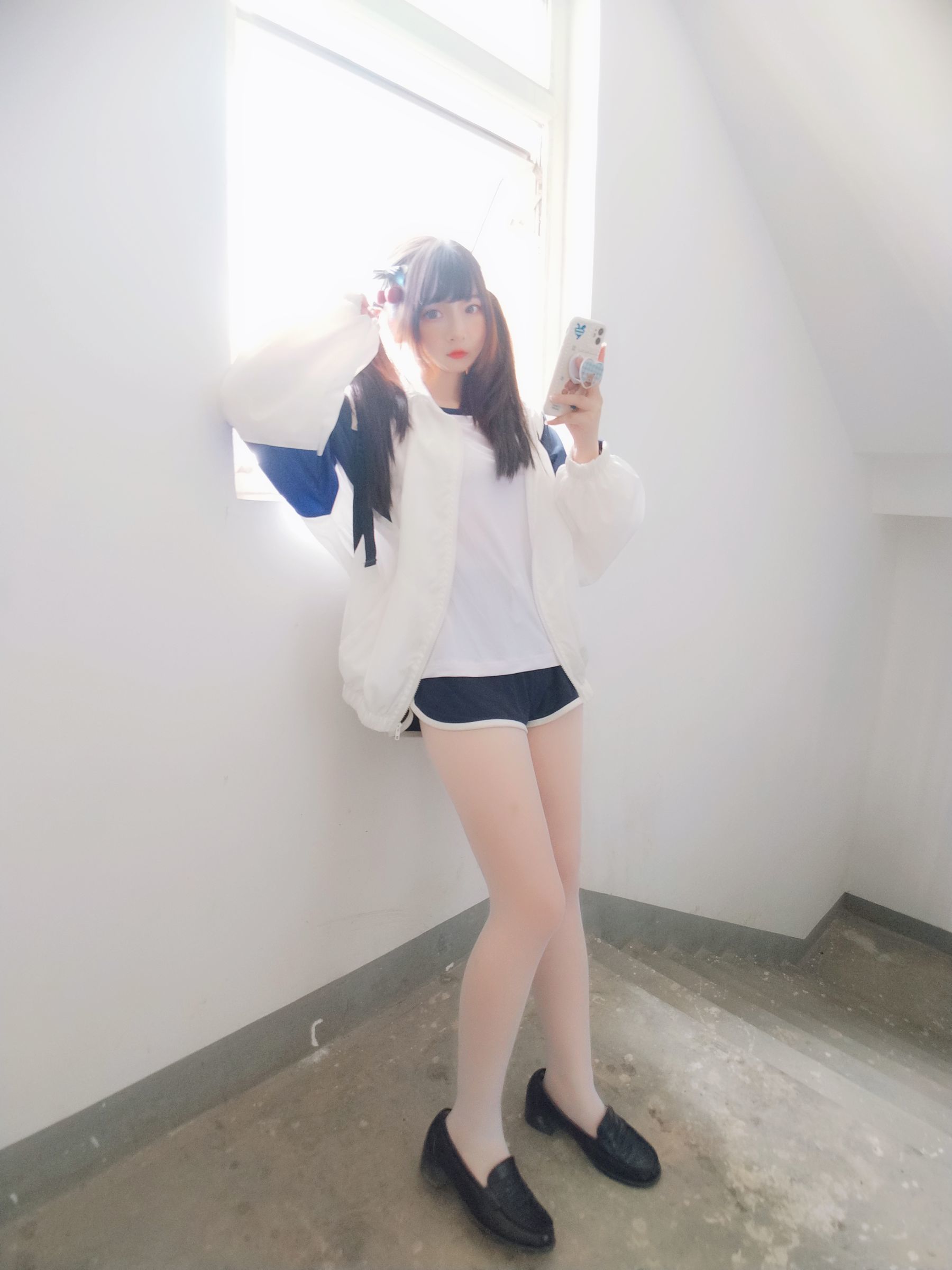 二次元美女古川kagura – 白丝体操运动服 Cosplay-第12张
